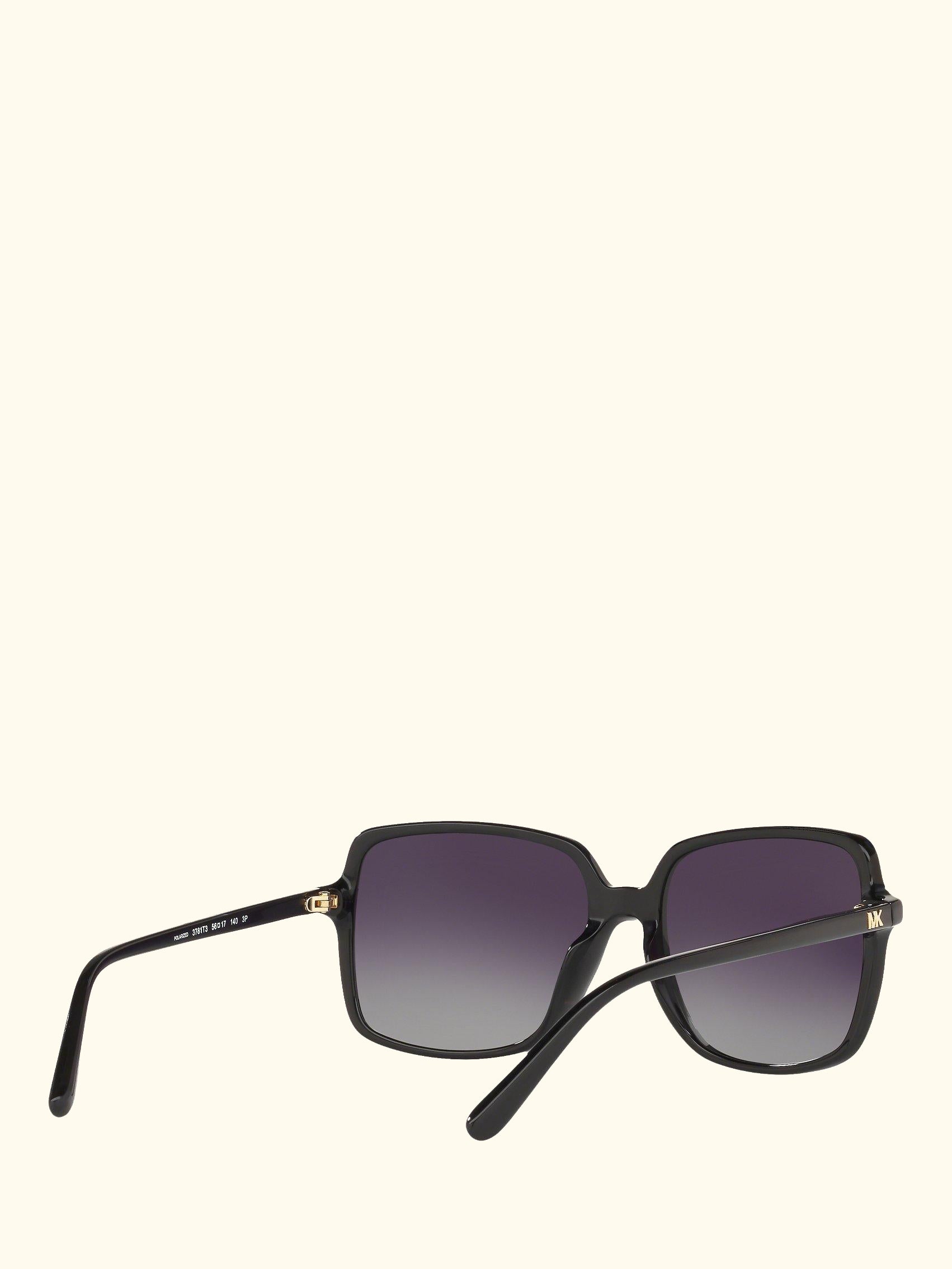 MK2098U Women's Isle of Palms Polarised Square Sunglasses, Black/Grey Gradient