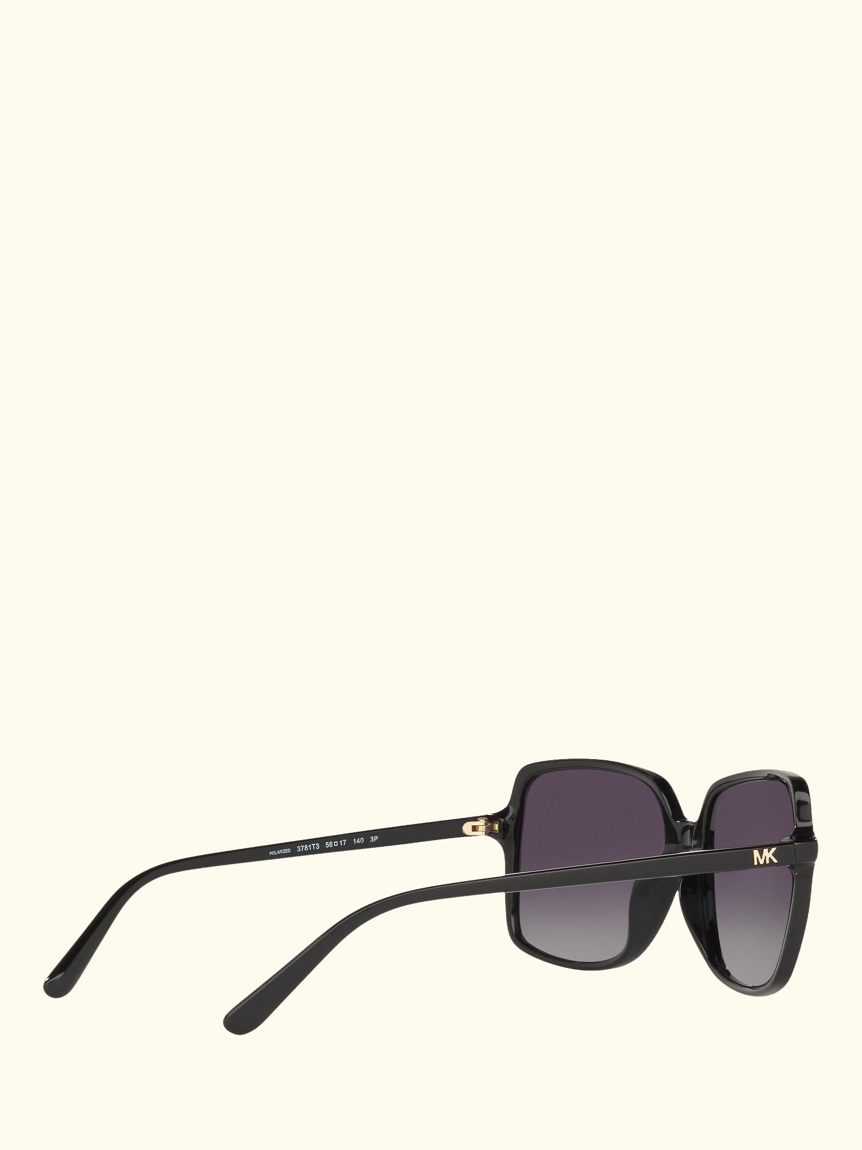 MK2098U Women's Isle of Palms Polarised Square Sunglasses, Black/Grey Gradient
