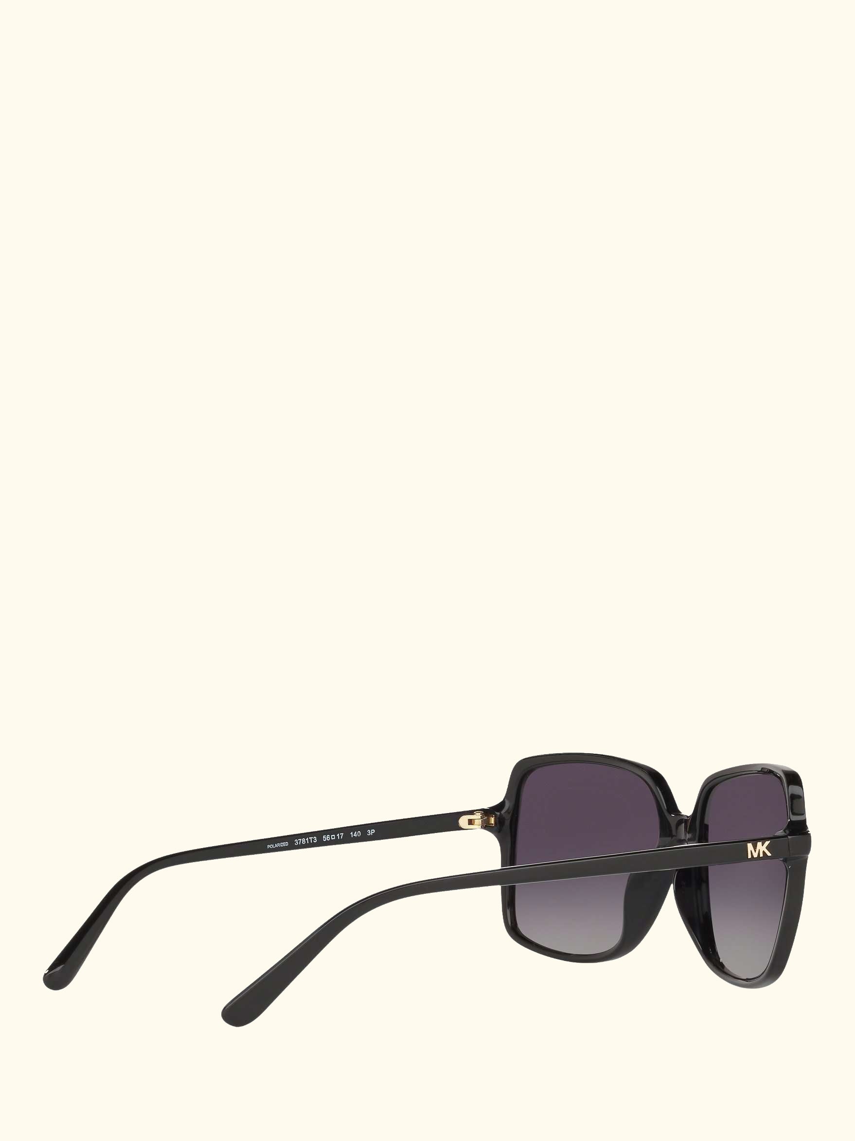 MK2098U Women's Isle of Palms Polarised Square Sunglasses, Black/Grey Gradient