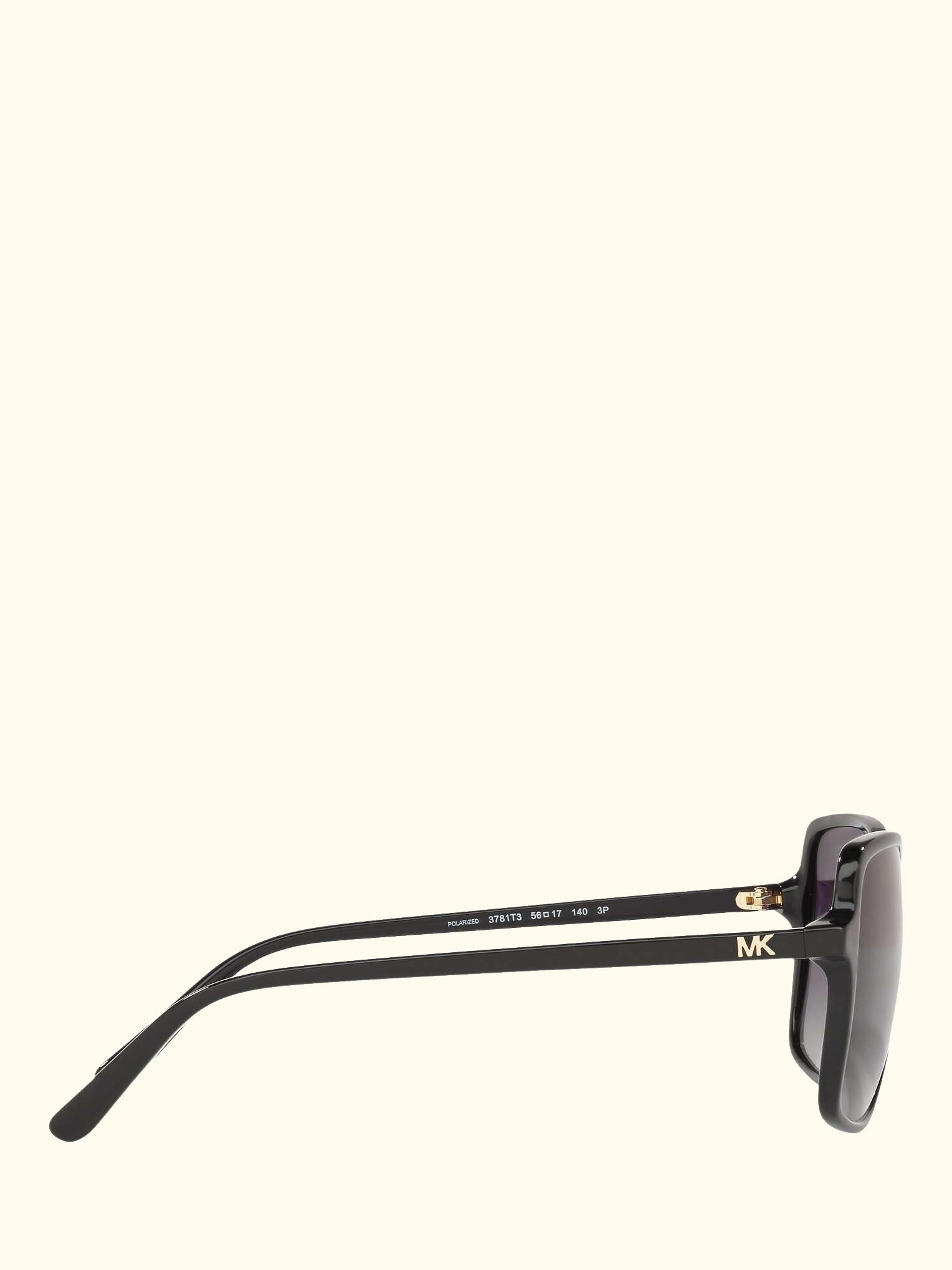 MK2098U Women's Isle of Palms Polarised Square Sunglasses, Black/Grey Gradient