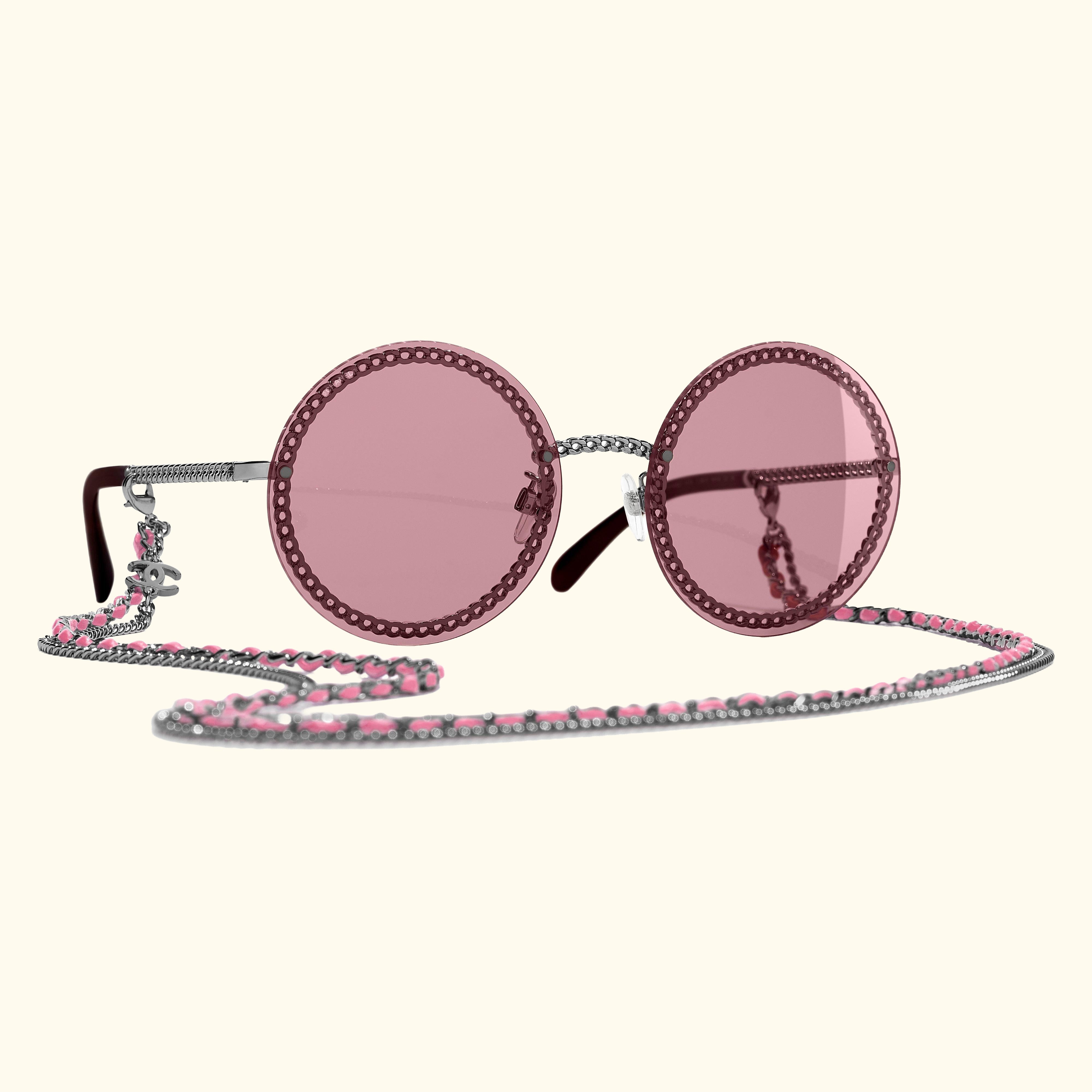 Round Sunglasses CH4245 Gunmetal/Rose