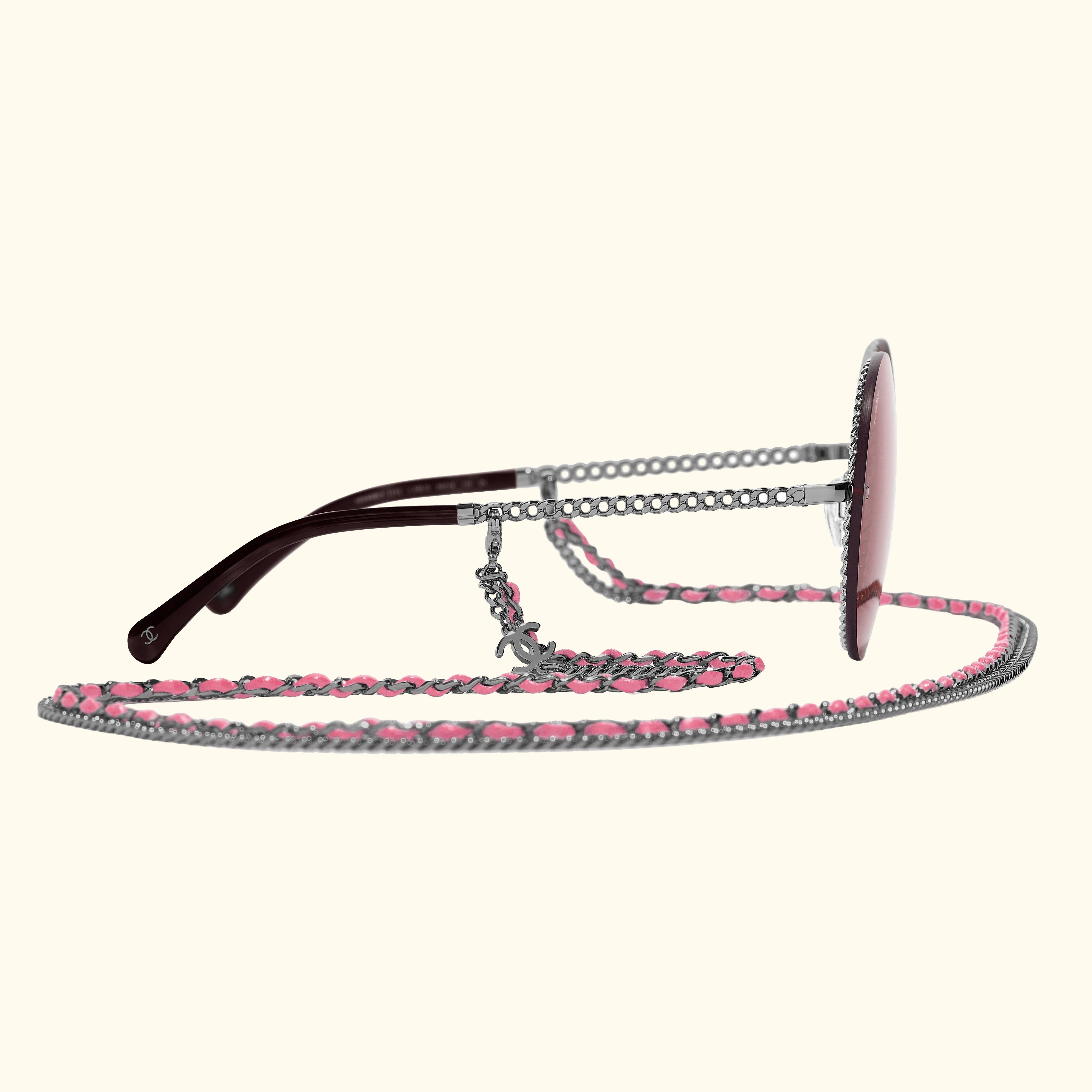 Round Sunglasses CH4245 Gunmetal/Rose