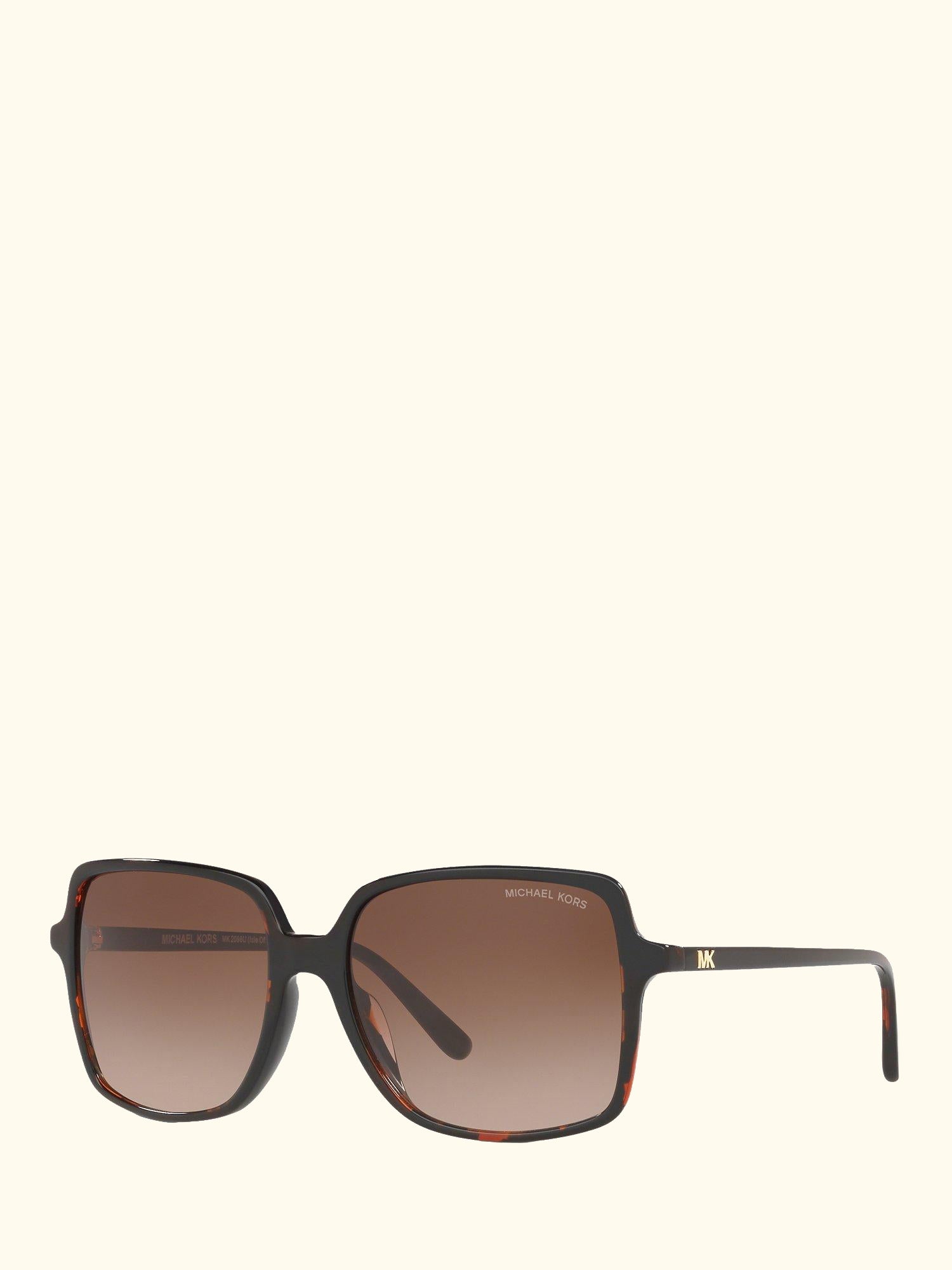 MK2098U Women's Isle of Palms Square Sunglasses, Tortoise/Brown Gradient