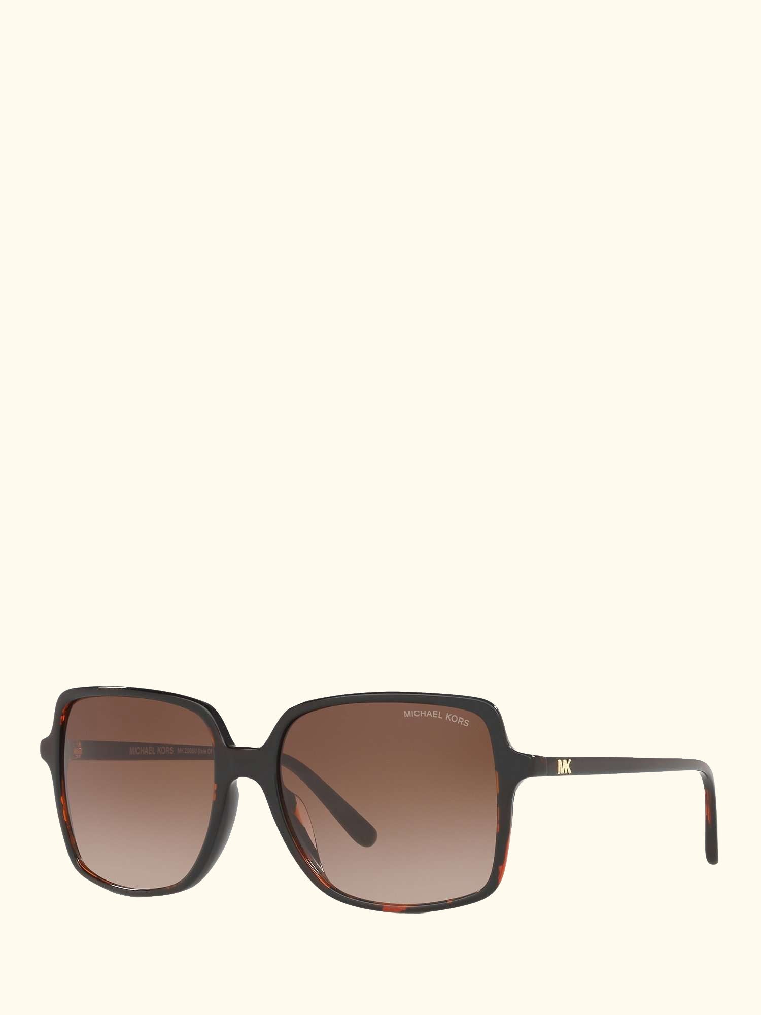 MK2098U Women's Isle of Palms Square Sunglasses, Tortoise/Brown Gradient