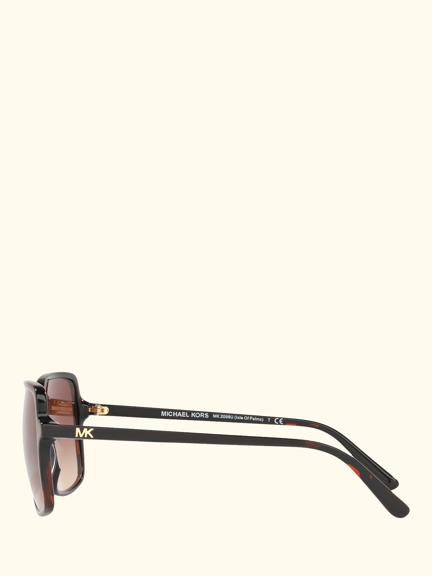 MK2098U Women's Isle of Palms Square Sunglasses, Tortoise/Brown Gradient