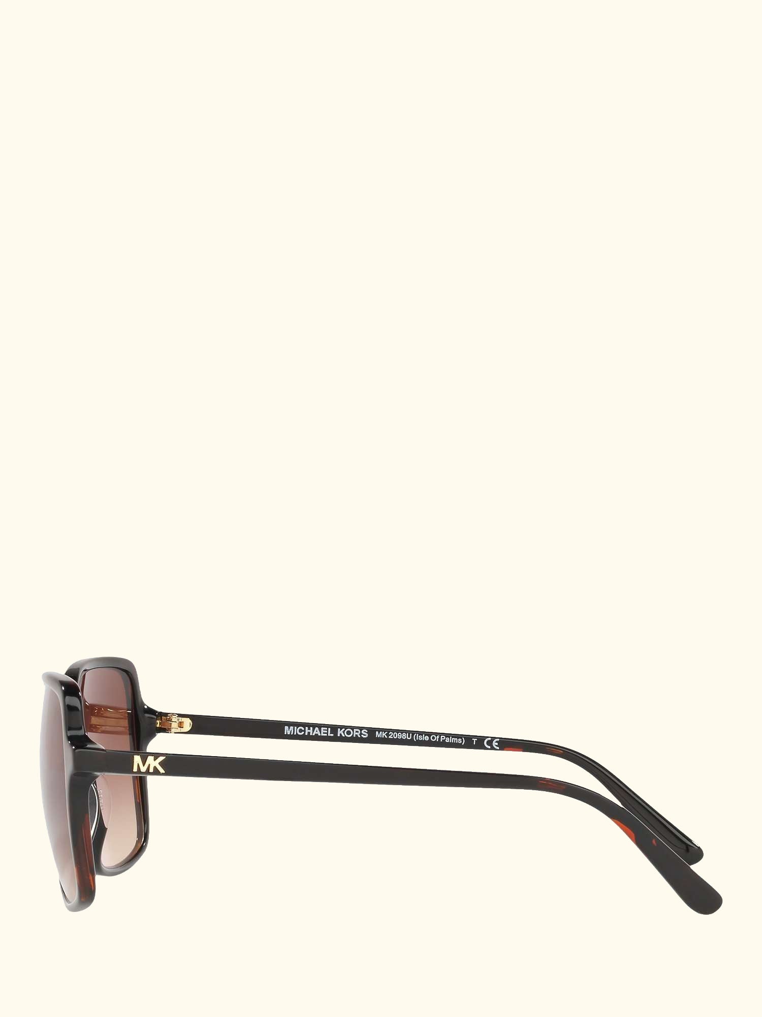 MK2098U Women's Isle of Palms Square Sunglasses, Tortoise/Brown Gradient