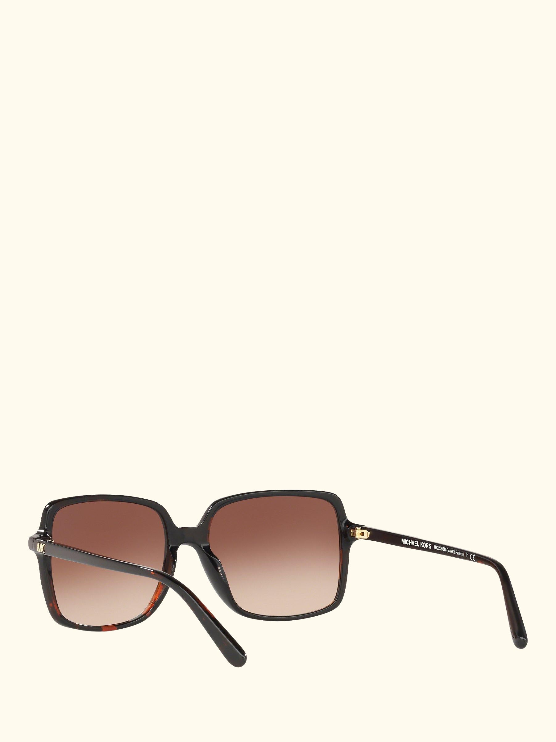 MK2098U Women's Isle of Palms Square Sunglasses, Tortoise/Brown Gradient