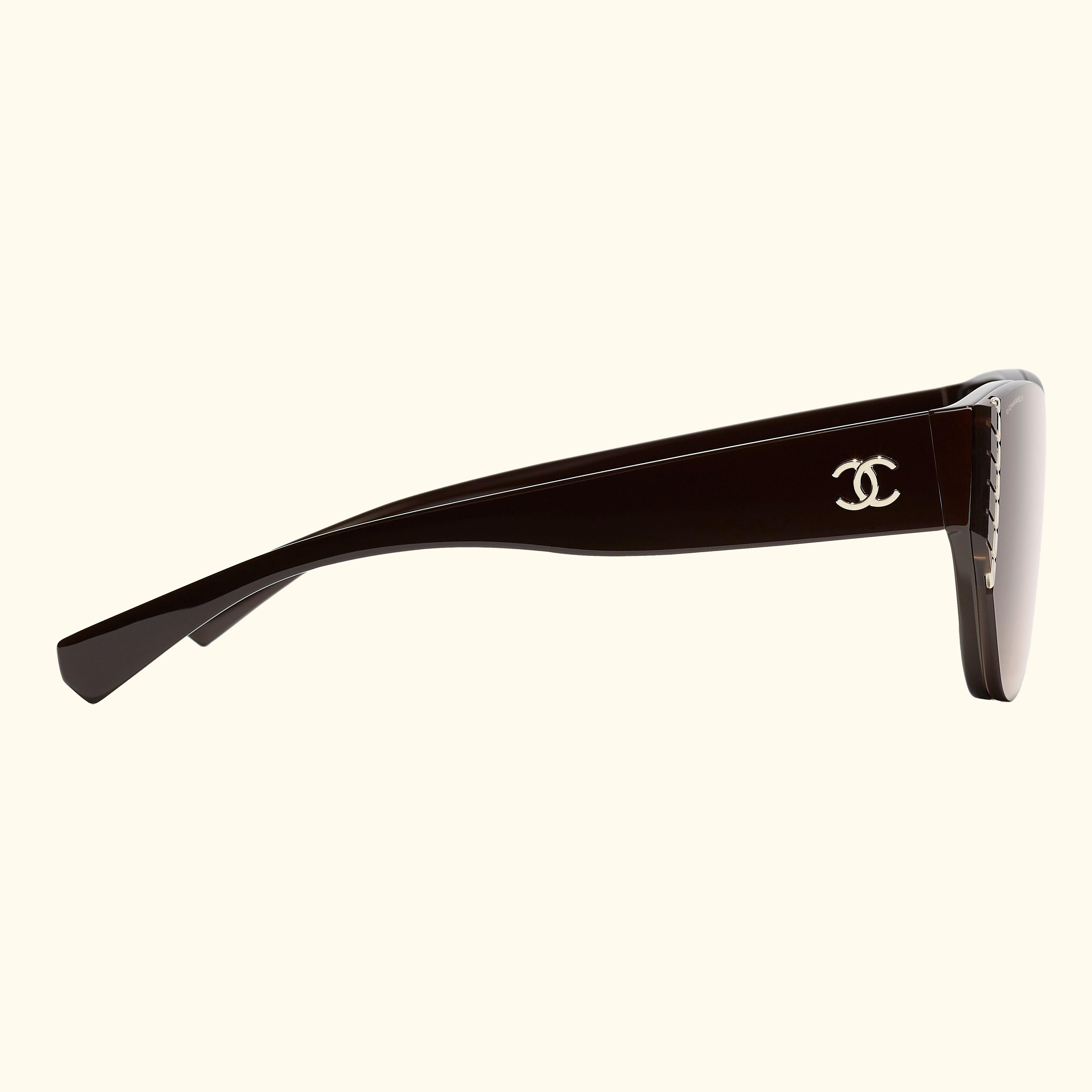 Oval Sunglasses CH6054 Dark Brown/Brown Gradient