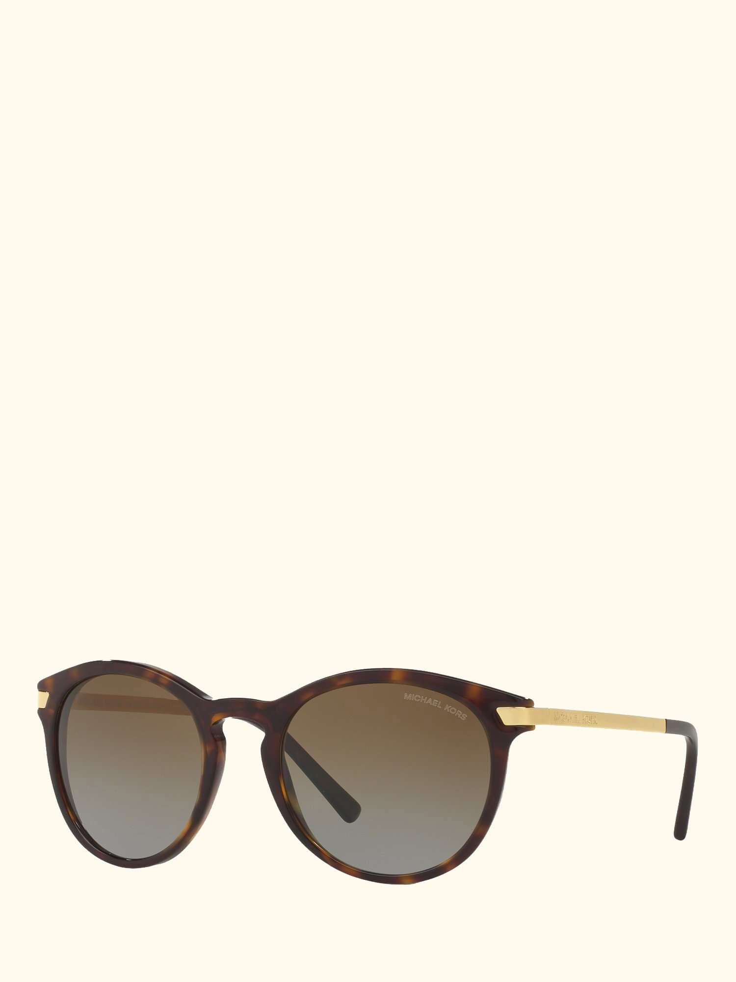 MK2023 Women's Polarised Round Sunglasses, Tortoise/Brown Gradient