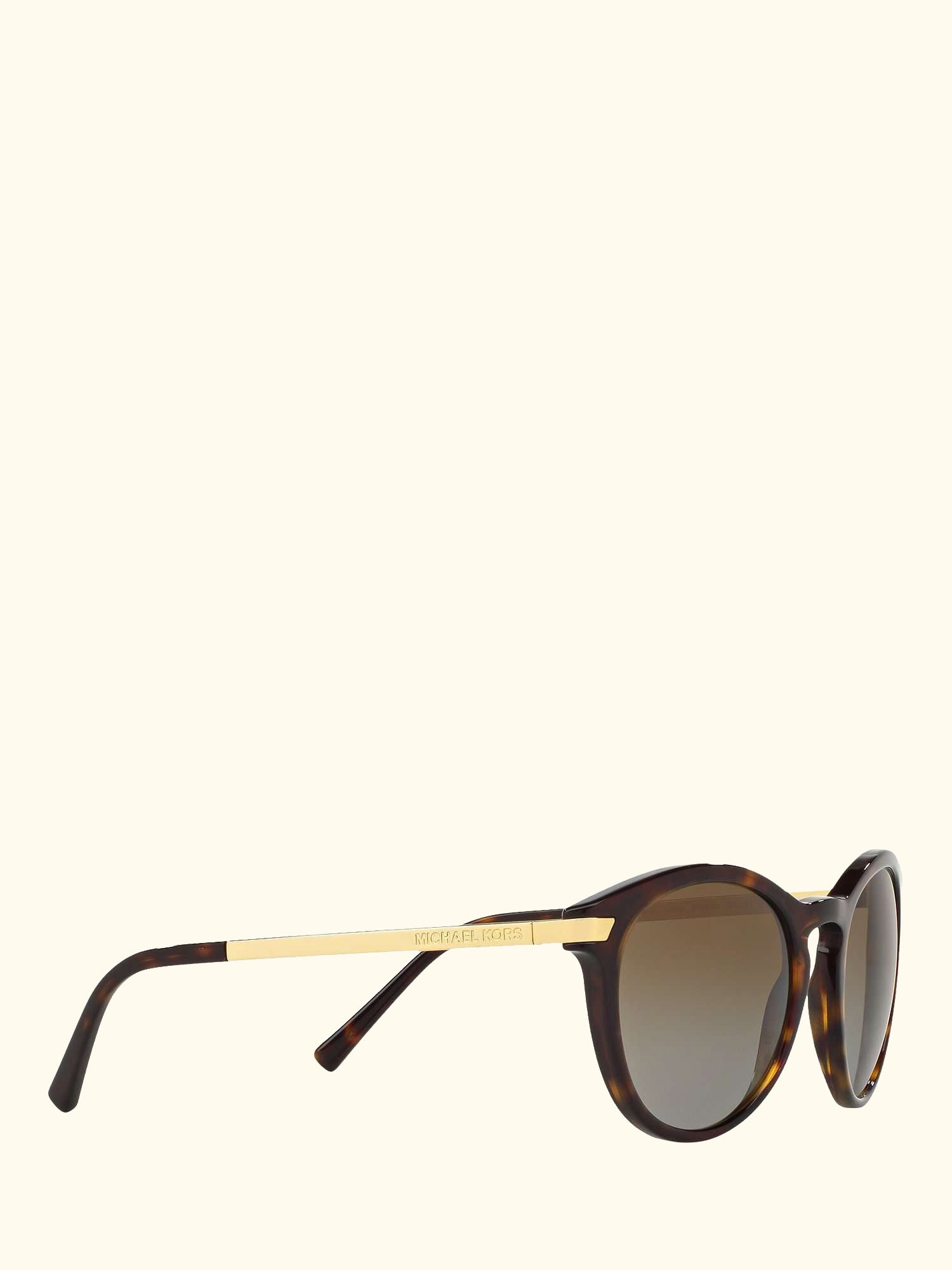 MK2023 Women's Polarised Round Sunglasses, Tortoise/Brown Gradient