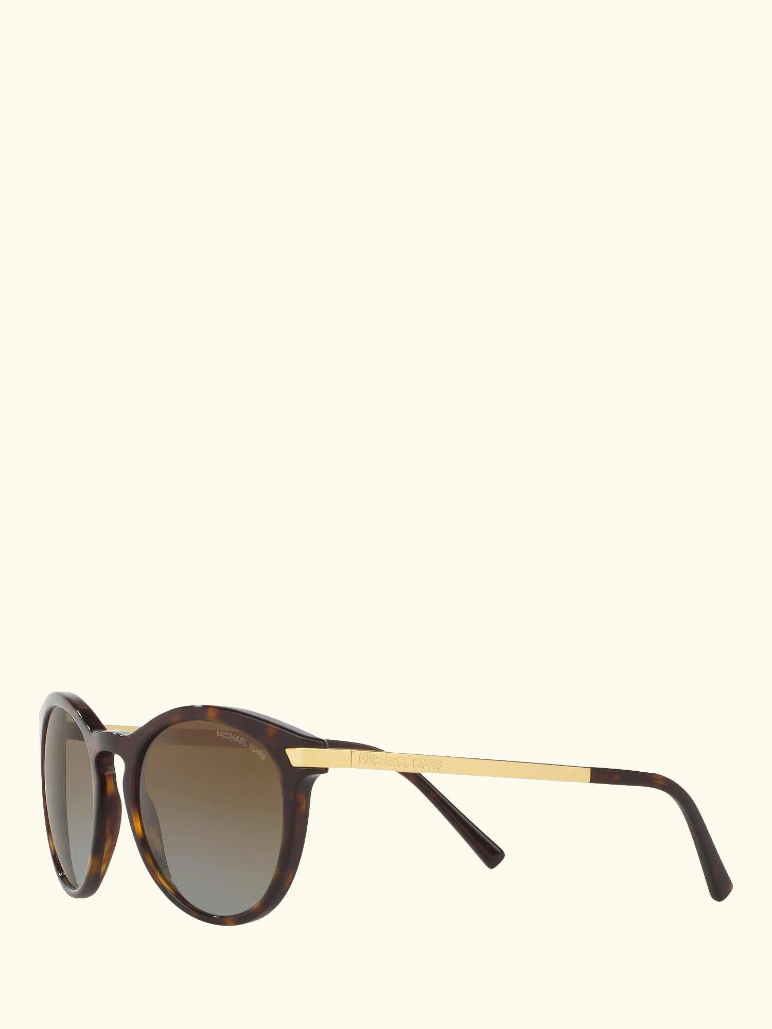 MK2023 Women's Polarised Round Sunglasses, Tortoise/Brown Gradient