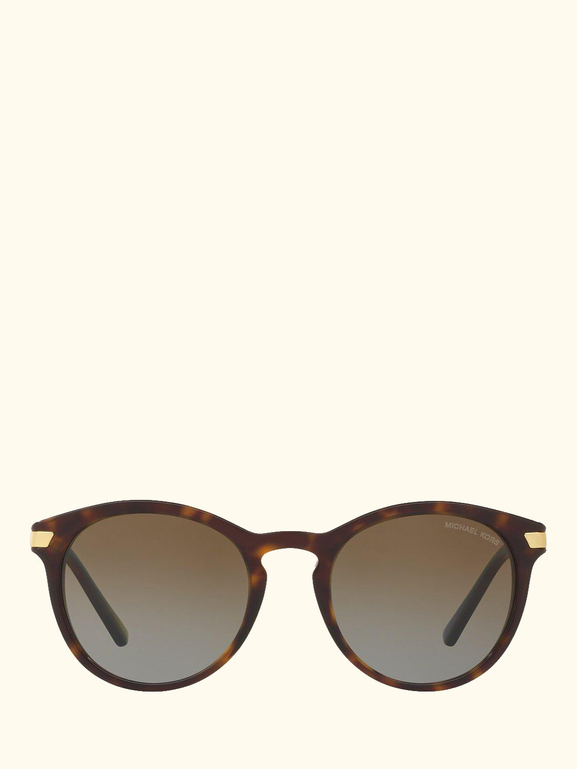 MK2023 Women's Polarised Round Sunglasses, Tortoise/Brown Gradient