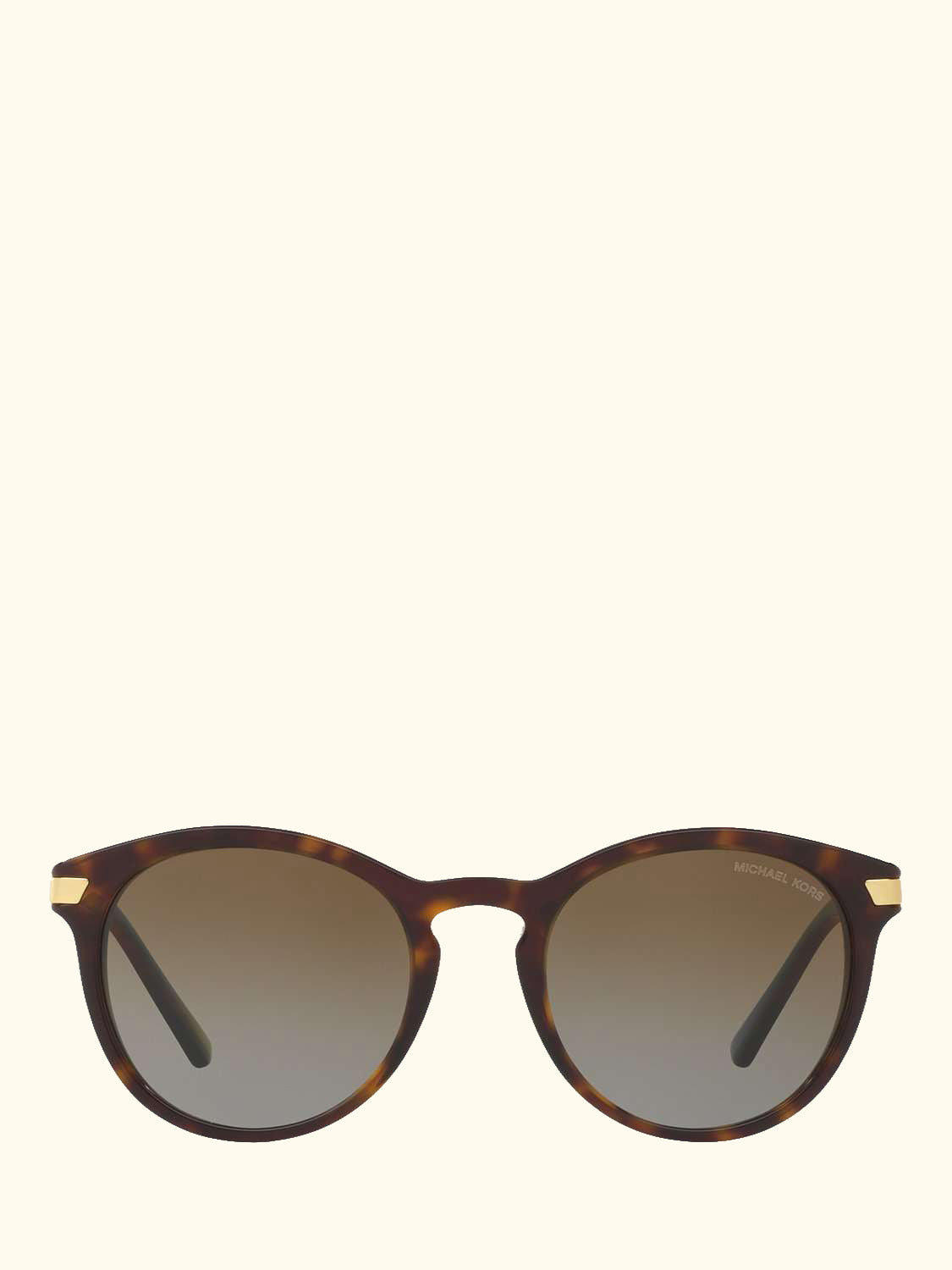MK2023 Women's Polarised Round Sunglasses, Tortoise/Brown Gradient
