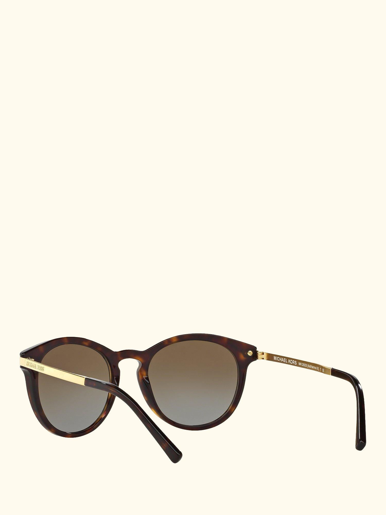 MK2023 Women's Polarised Round Sunglasses, Tortoise/Brown Gradient