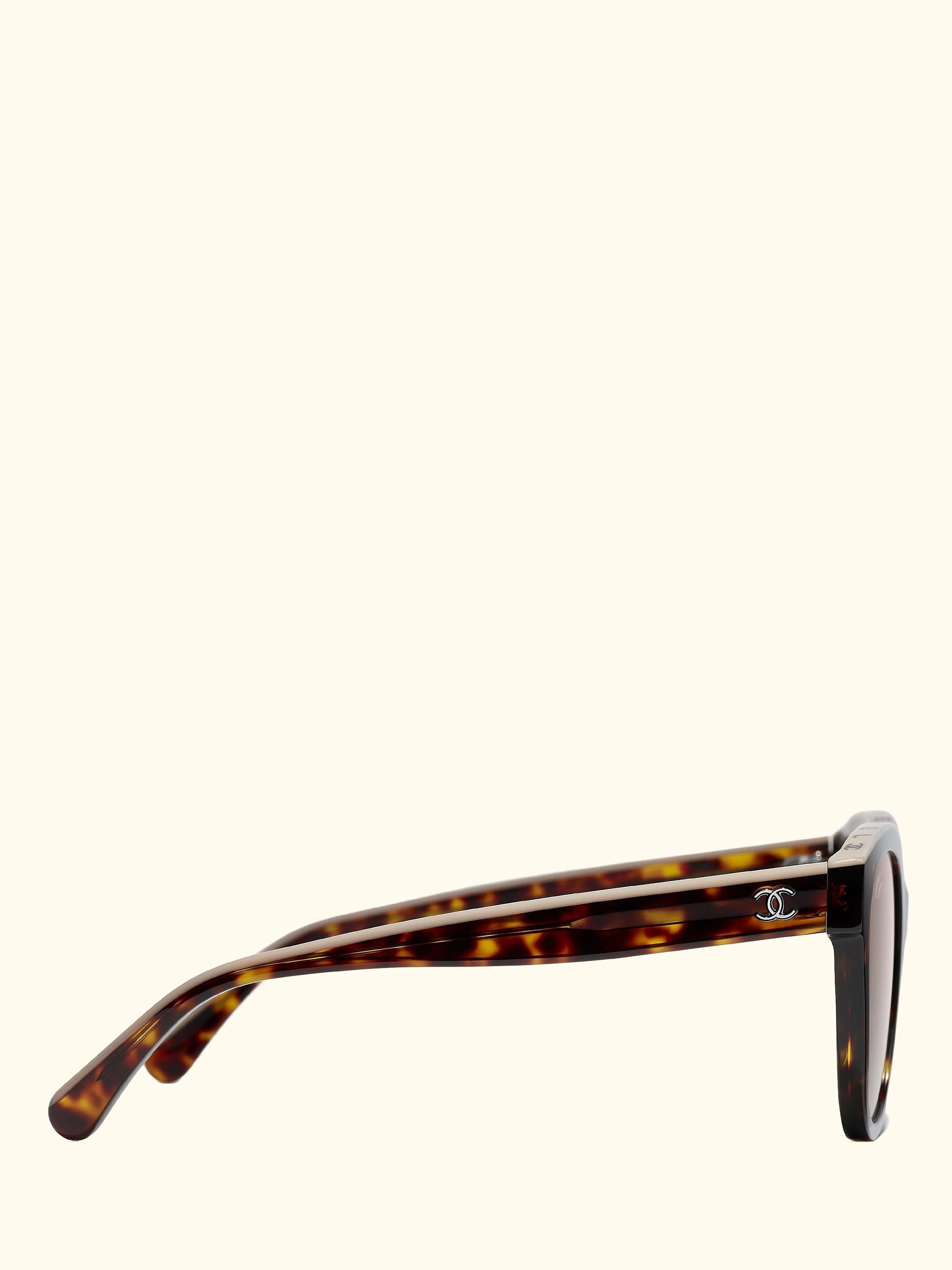 Oval Sunglasses CH5414 Dark Havana/Beige