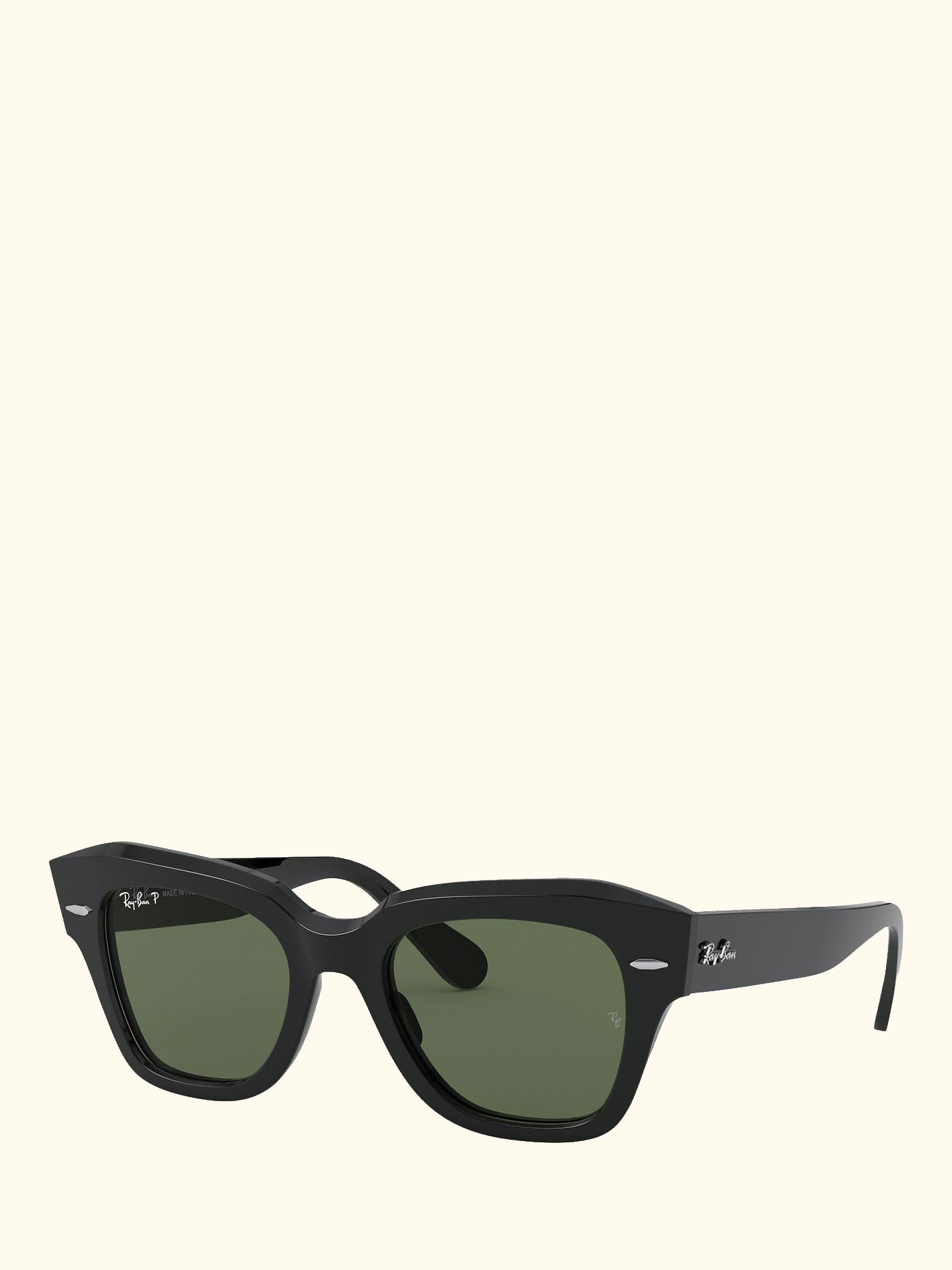 RB2186 Unisex Polarised Square Sunglasses, Black