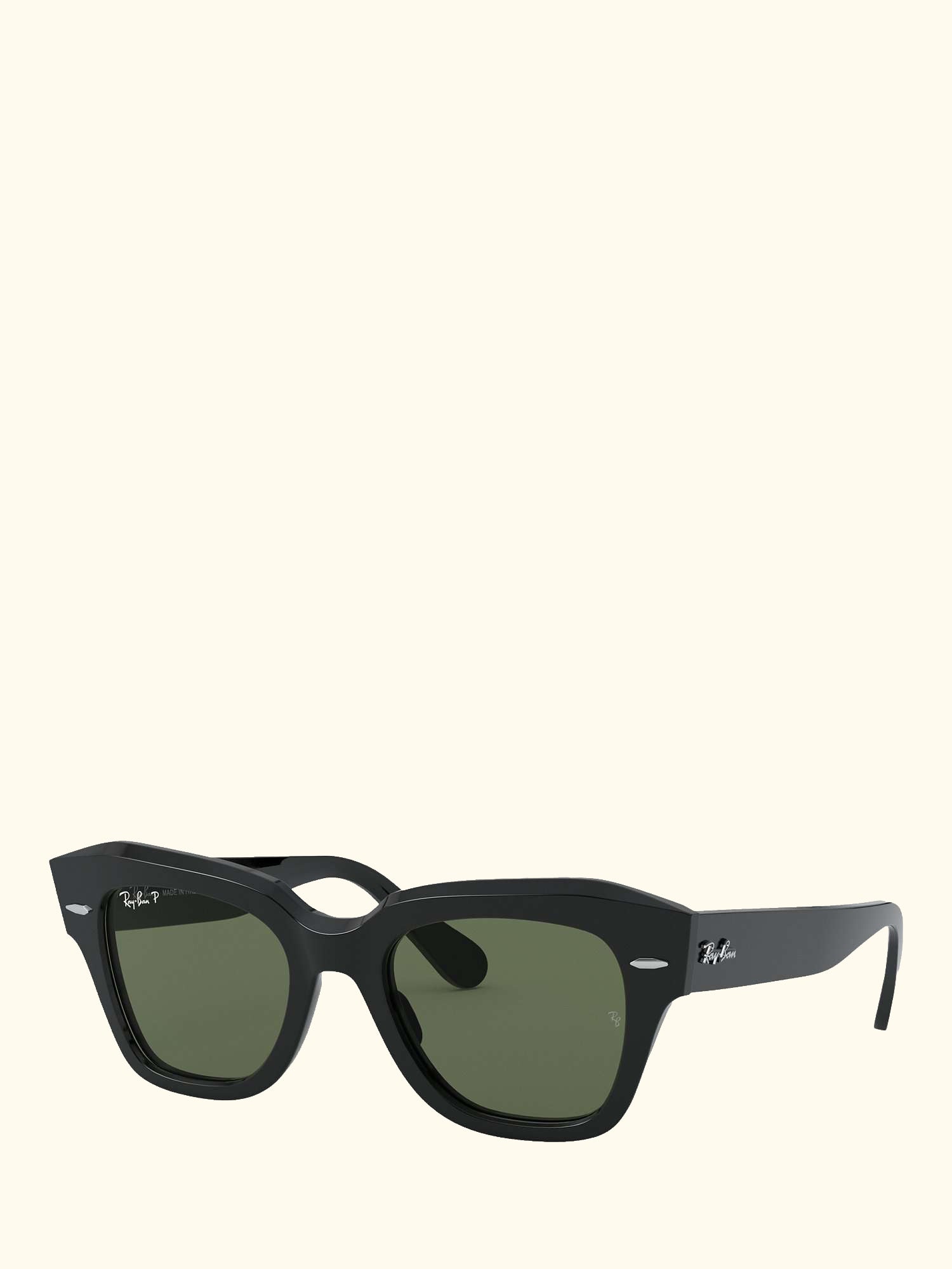 RB2186 Unisex Polarised Square Sunglasses, Black