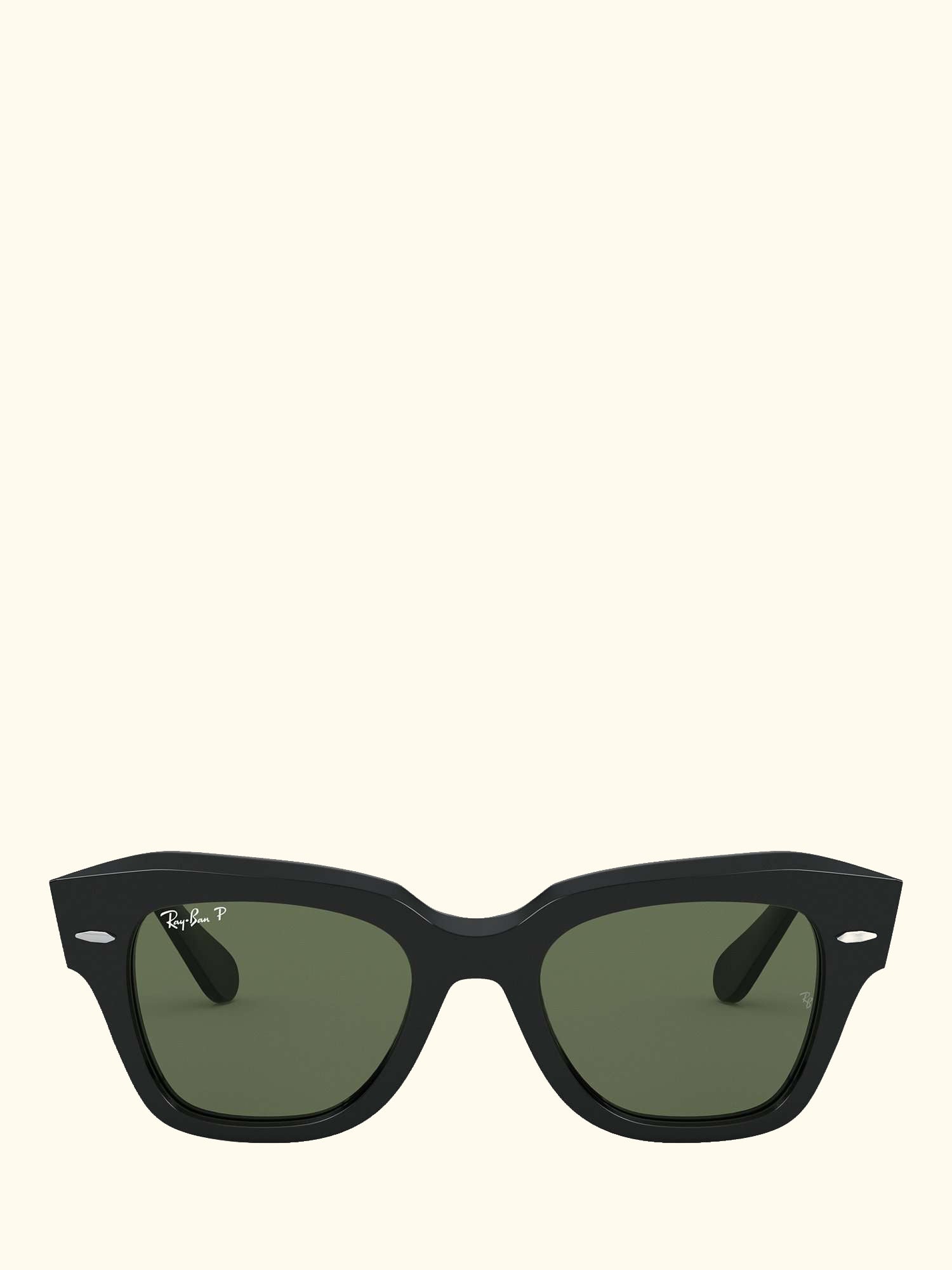 RB2186 Unisex Polarised Square Sunglasses, Black