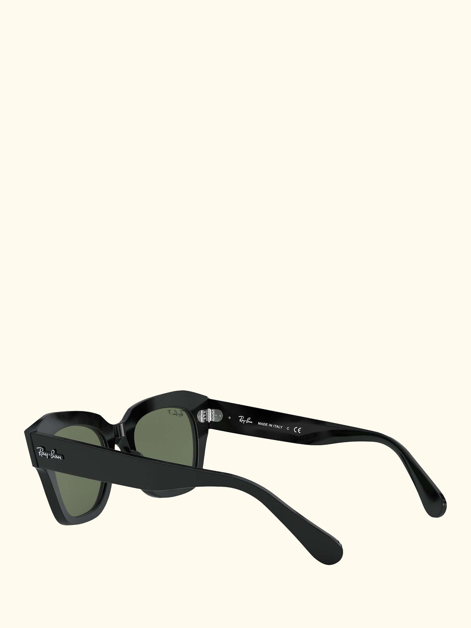 RB2186 Unisex Polarised Square Sunglasses, Black