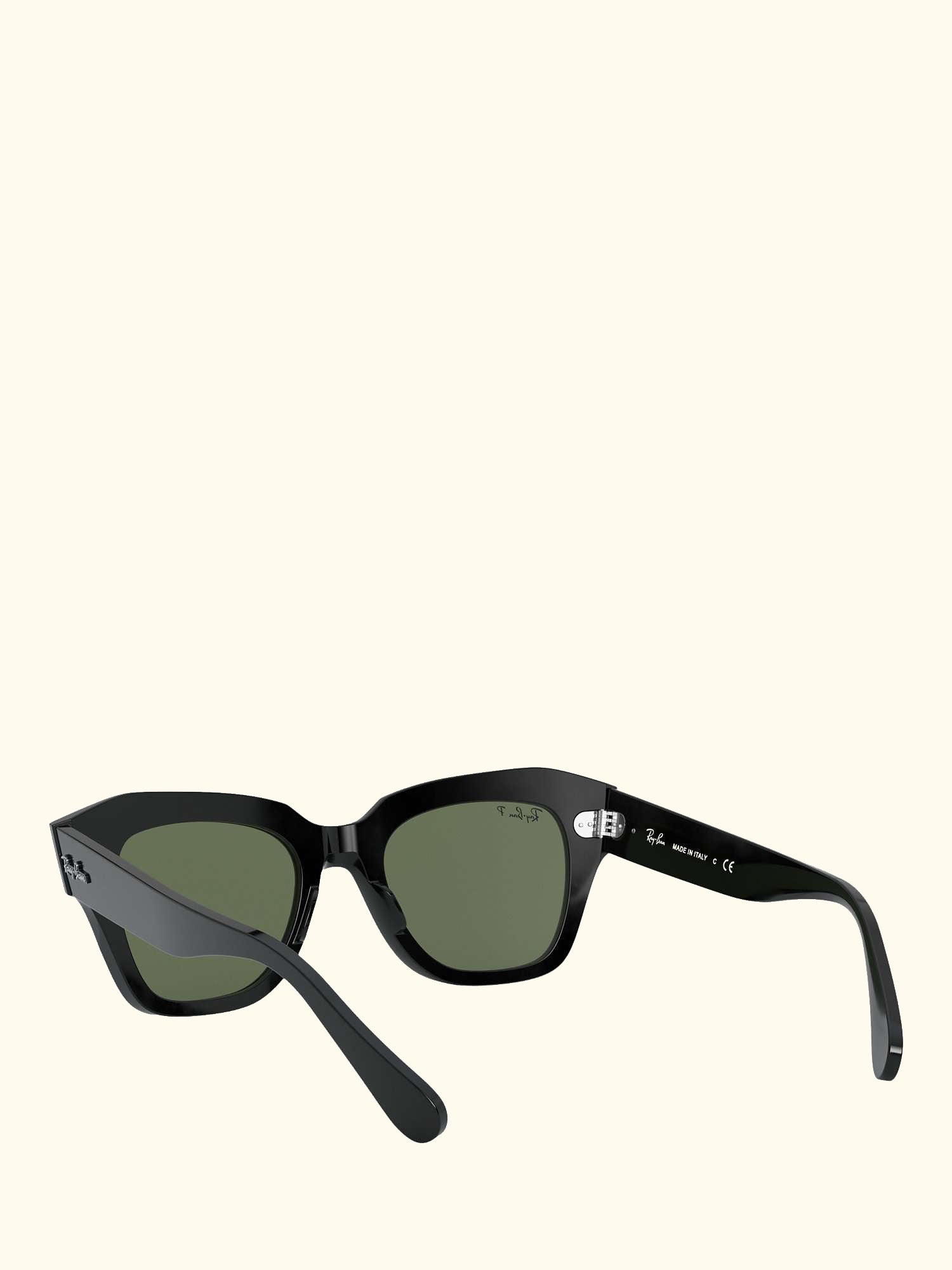 RB2186 Unisex Polarised Square Sunglasses, Black