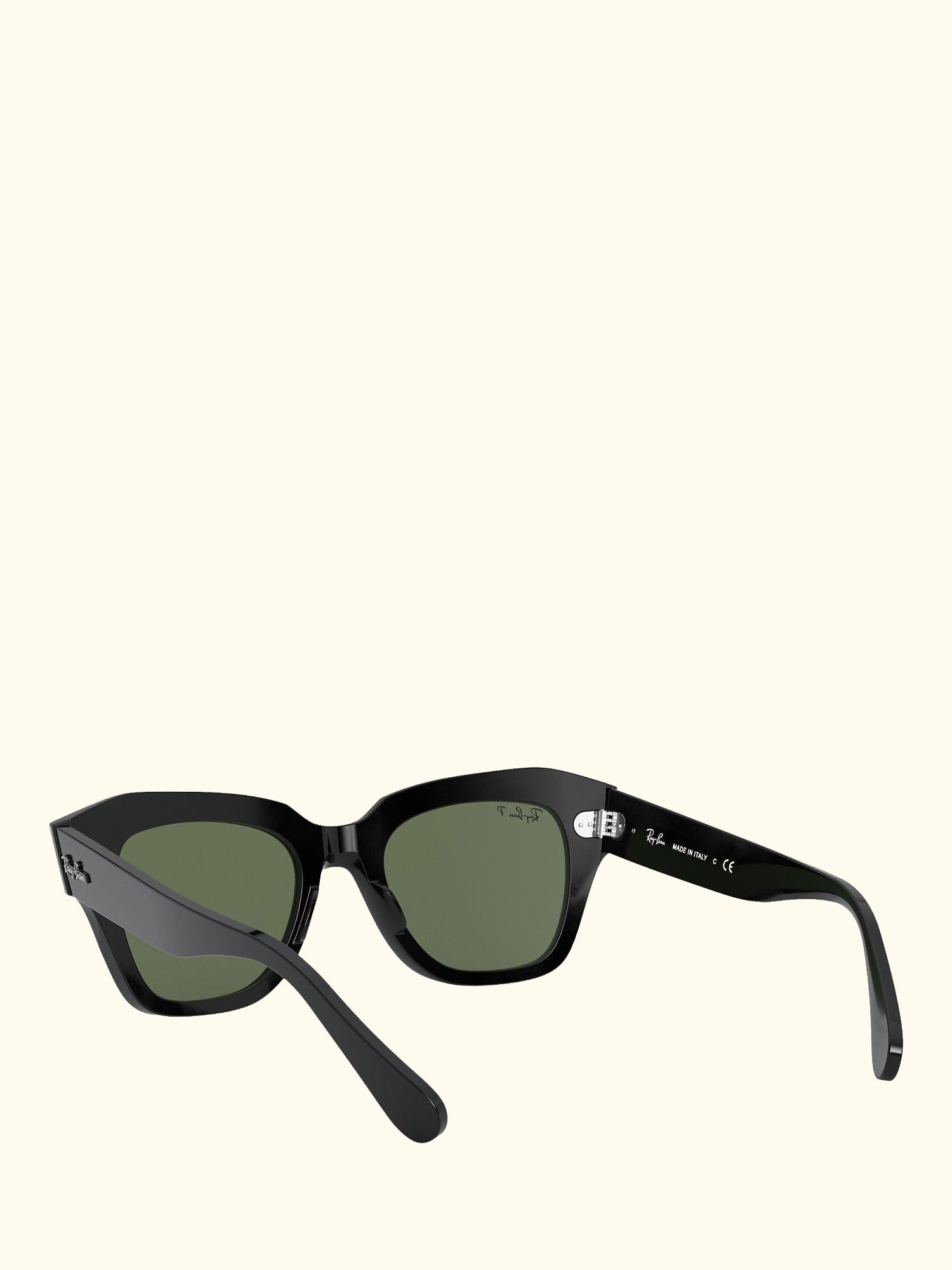 RB2186 Unisex Polarised Square Sunglasses, Black