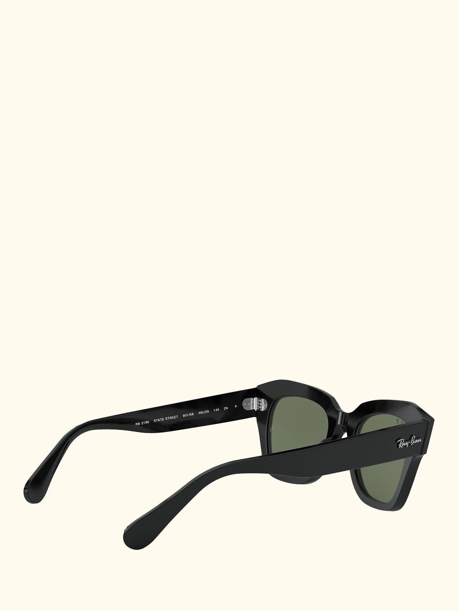 RB2186 Unisex Polarised Square Sunglasses, Black
