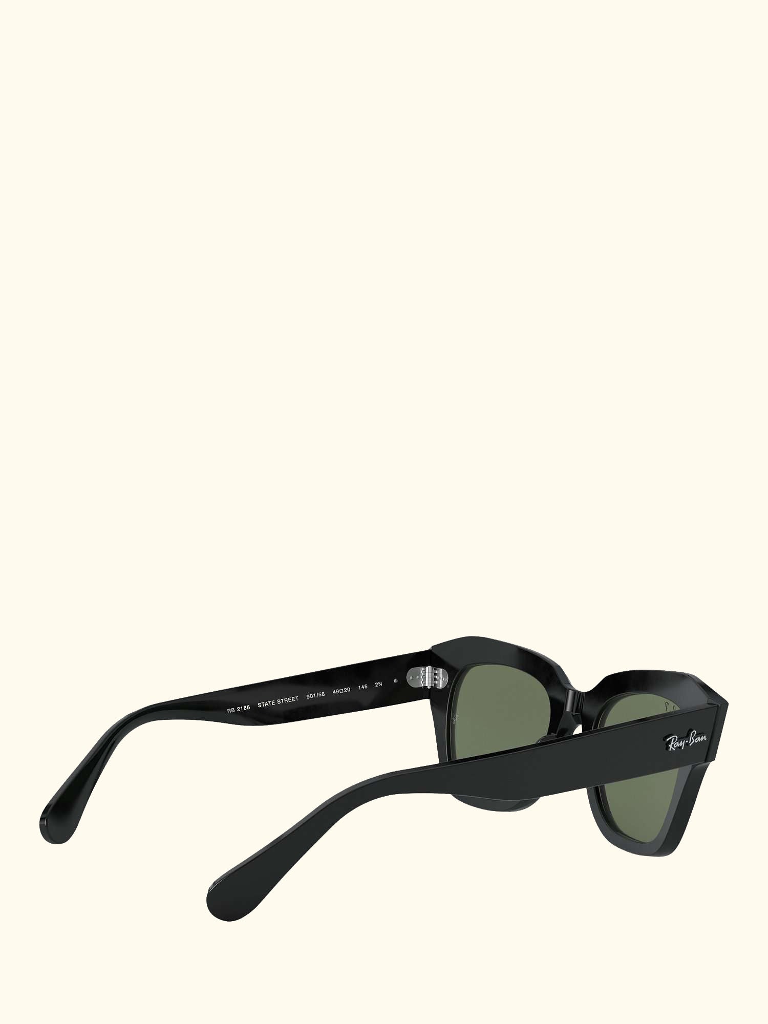 RB2186 Unisex Polarised Square Sunglasses, Black