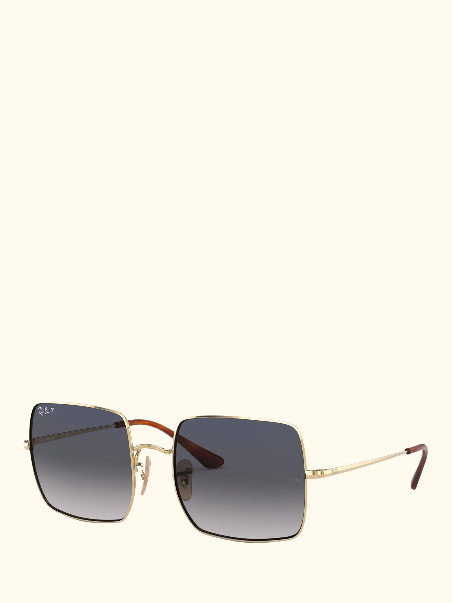 RB1971 Women's Square Polarised Sunglasses, Gold
