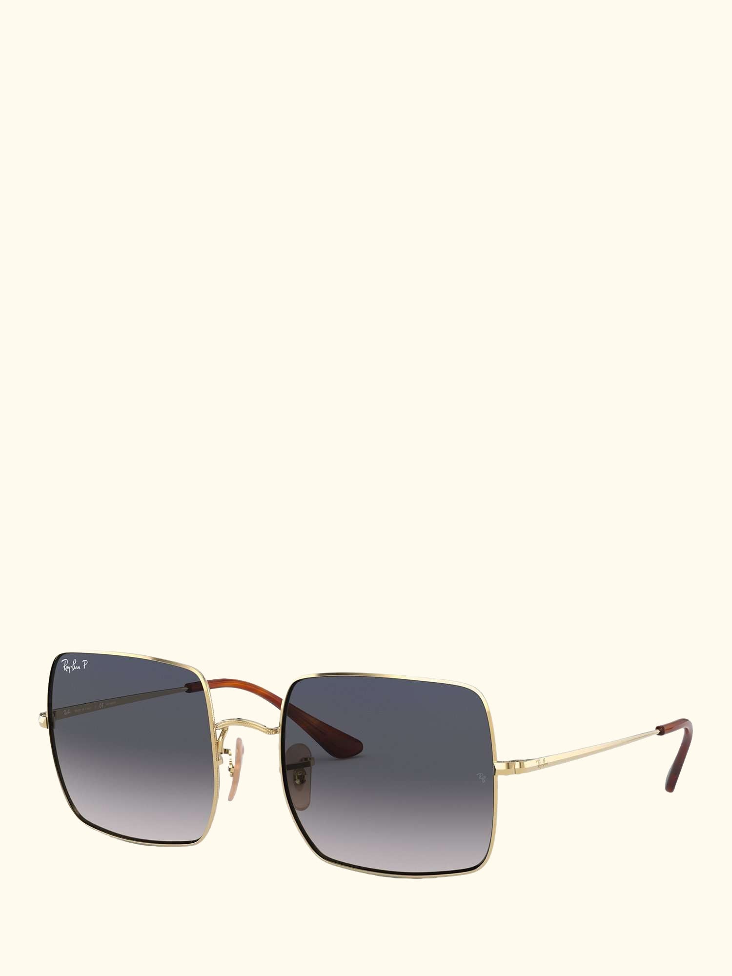 RB1971 Women's Square Polarised Sunglasses, Gold