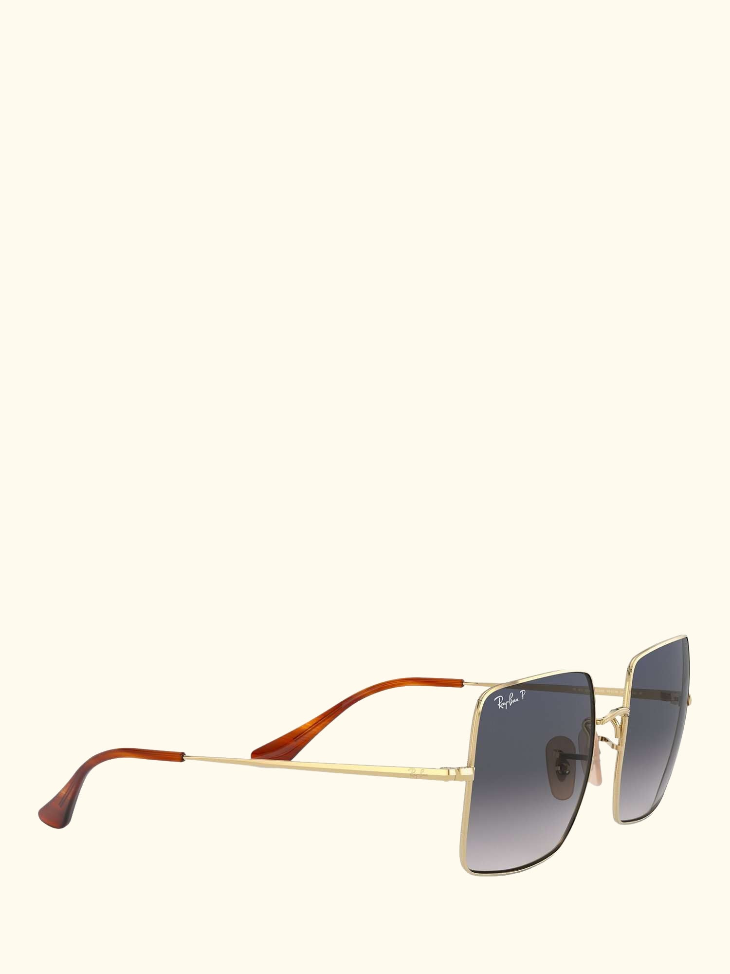 RB1971 Women's Square Polarised Sunglasses, Gold