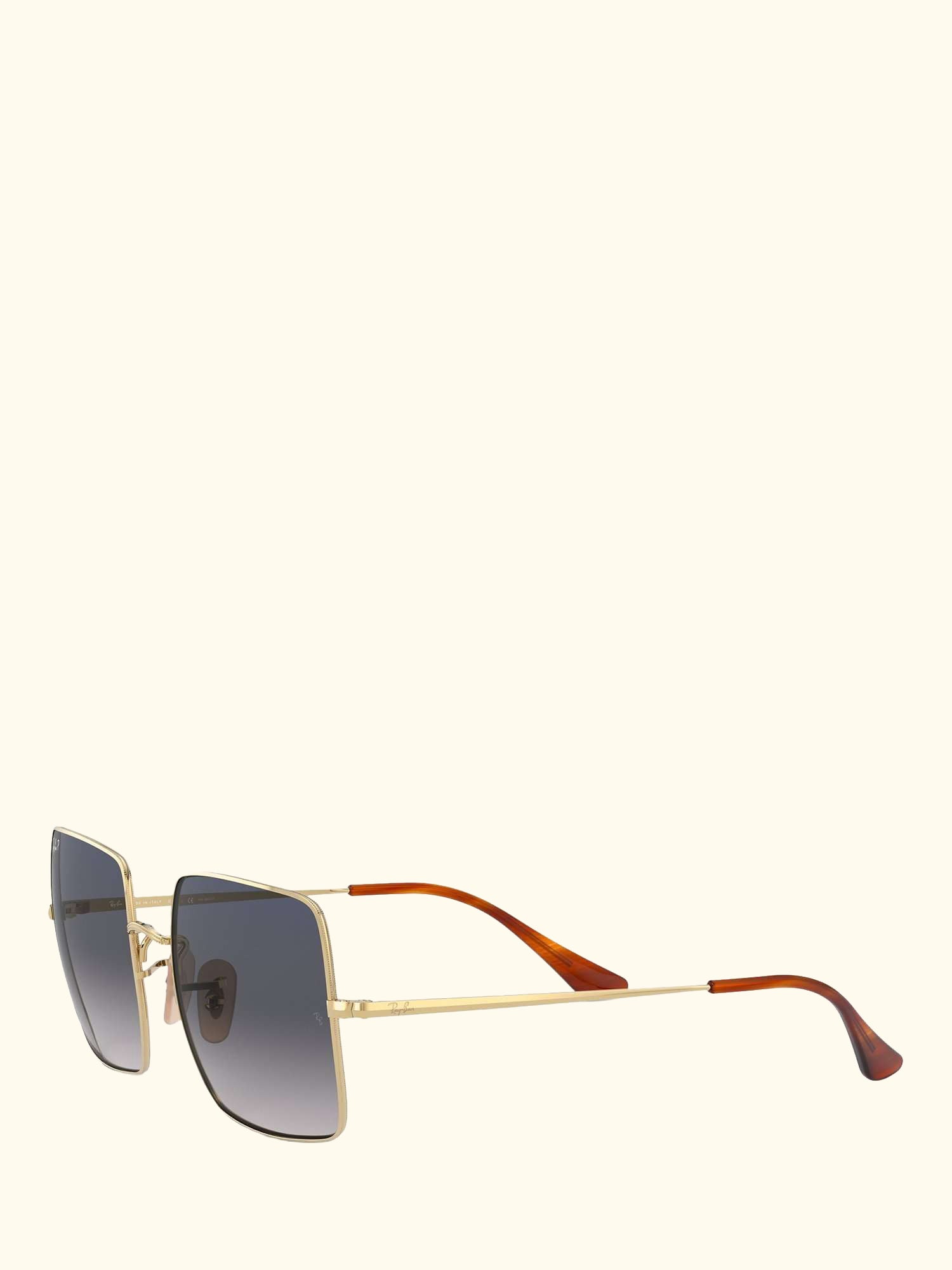 RB1971 Women's Square Polarised Sunglasses, Gold