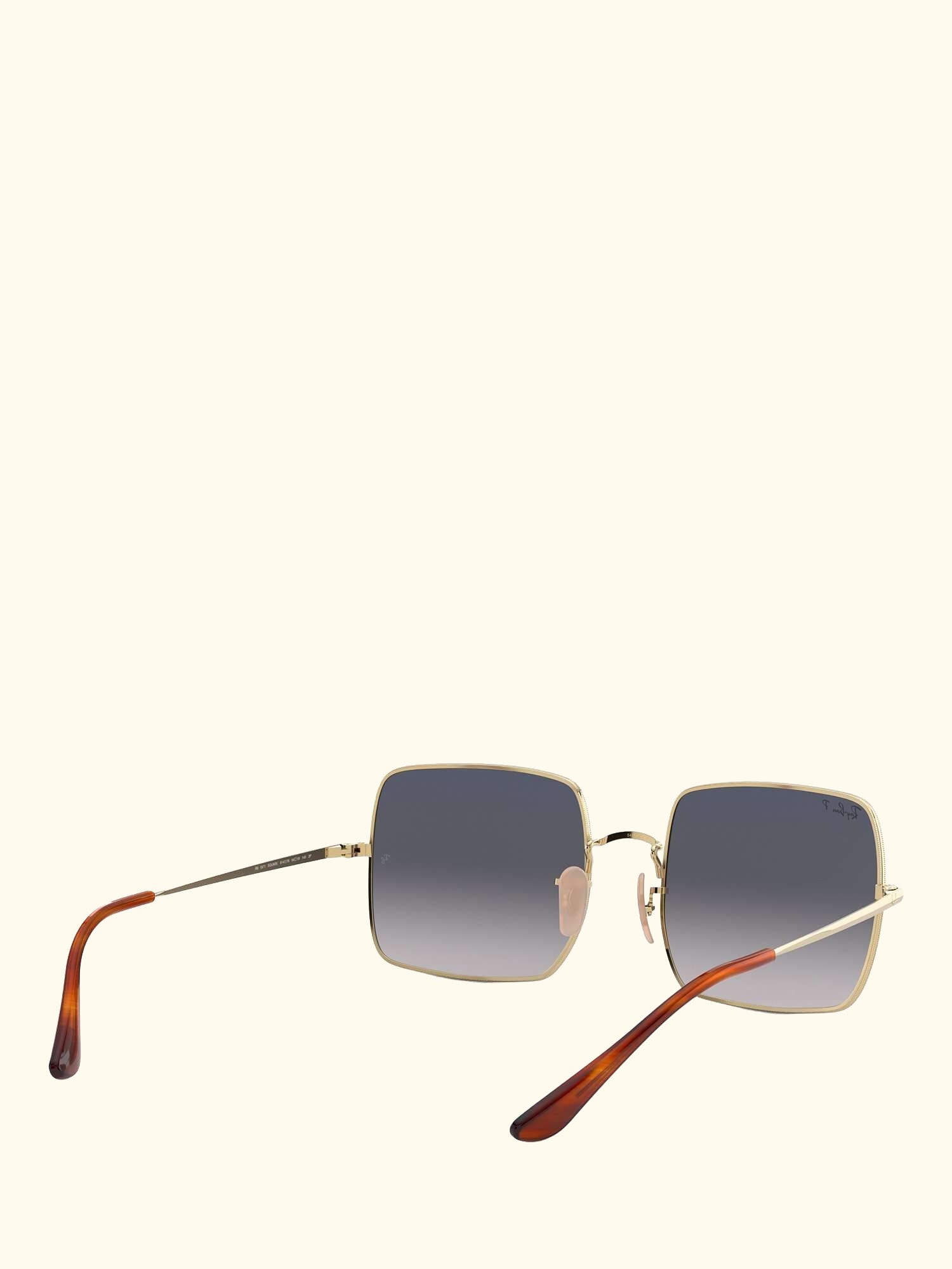 RB1971 Women's Square Polarised Sunglasses, Gold