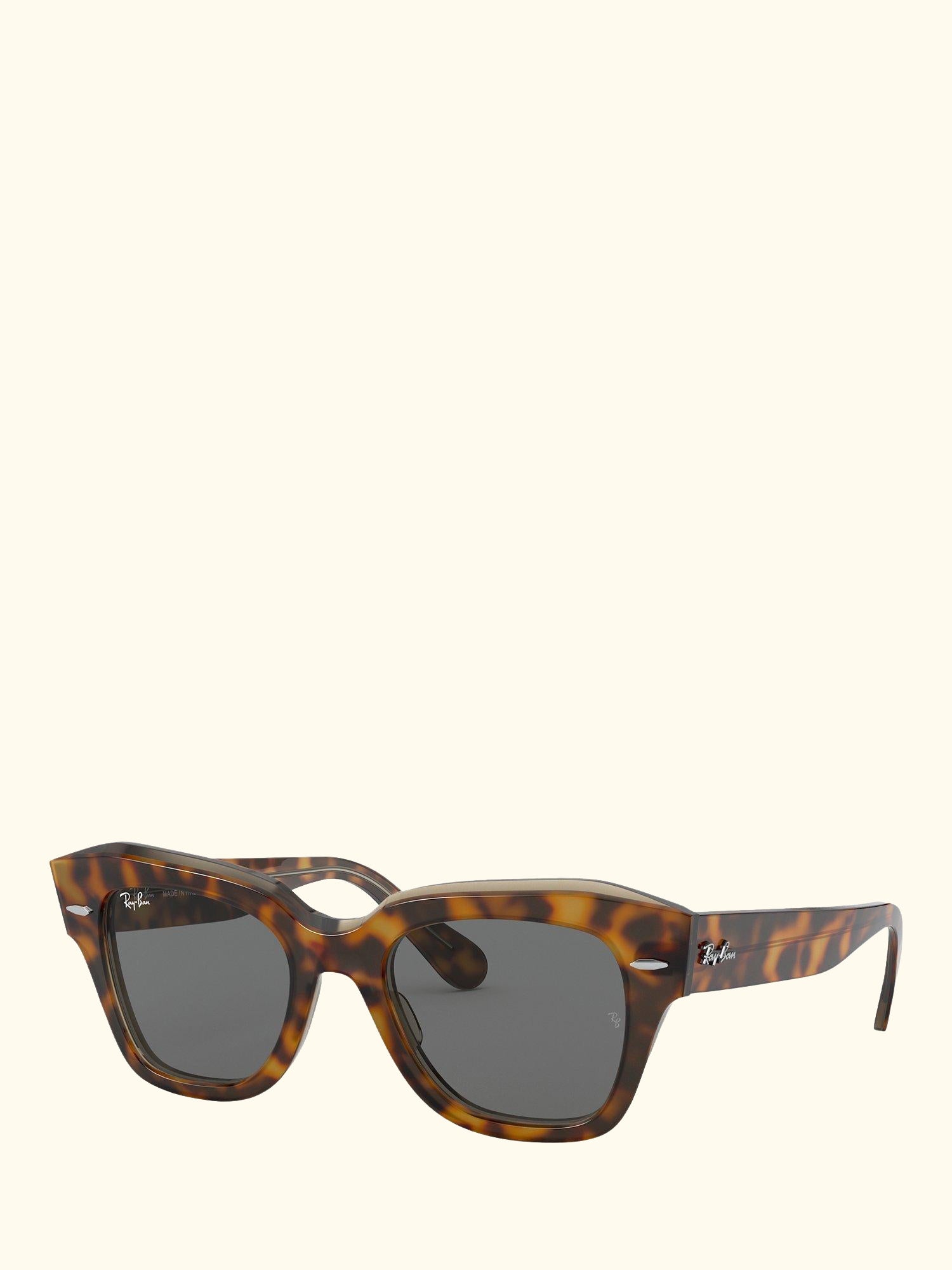 RB2186 State Street Unisex Tortoise Shell Sunglasses, Light Brown