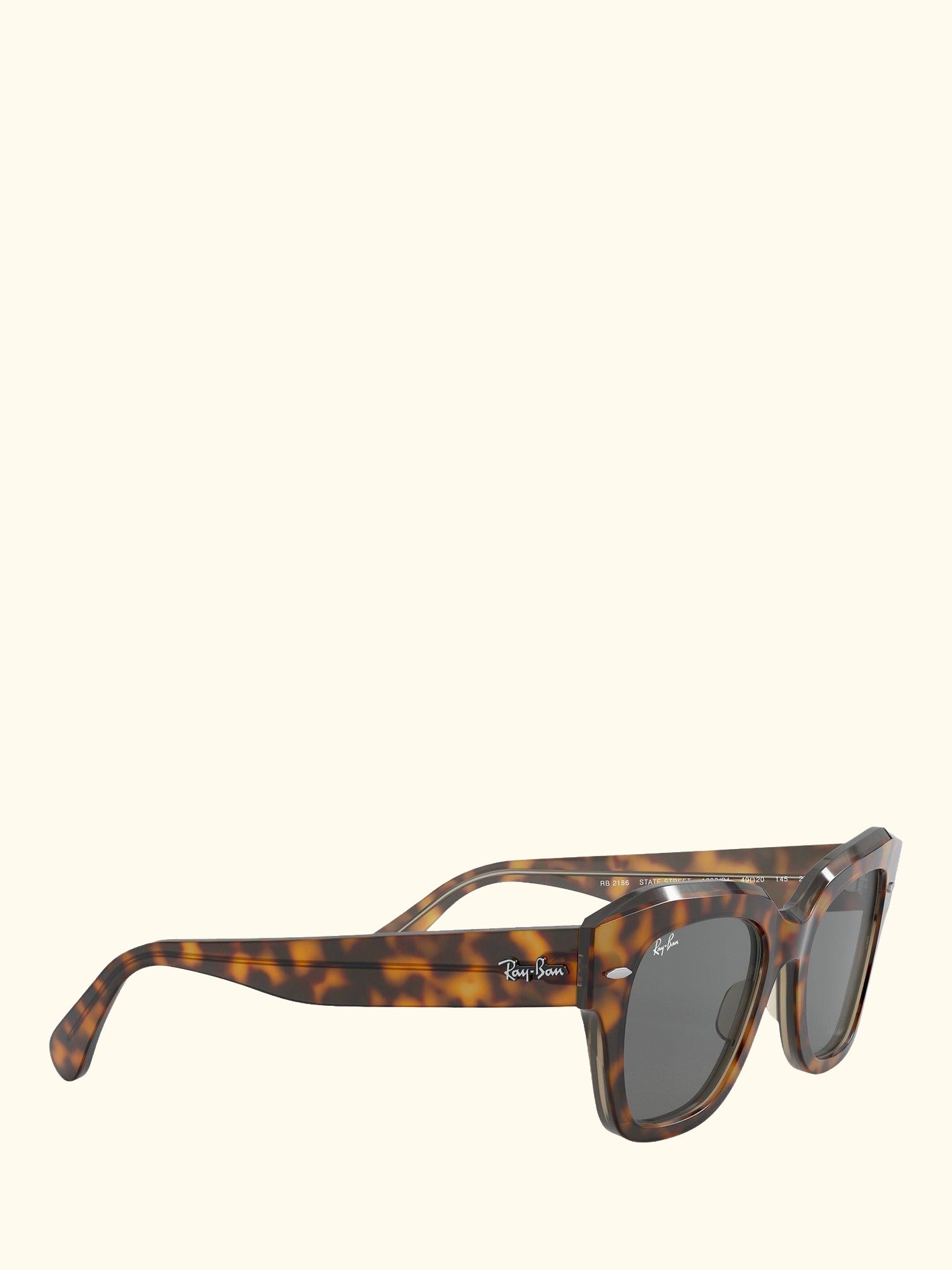 RB2186 State Street Unisex Tortoise Shell Sunglasses, Light Brown