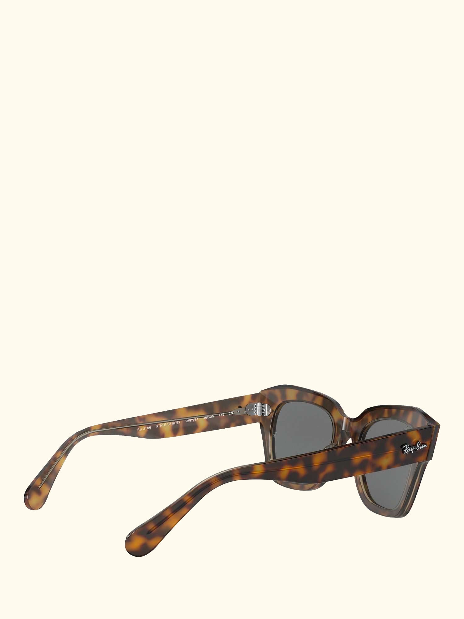 RB2186 State Street Unisex Tortoise Shell Sunglasses, Light Brown