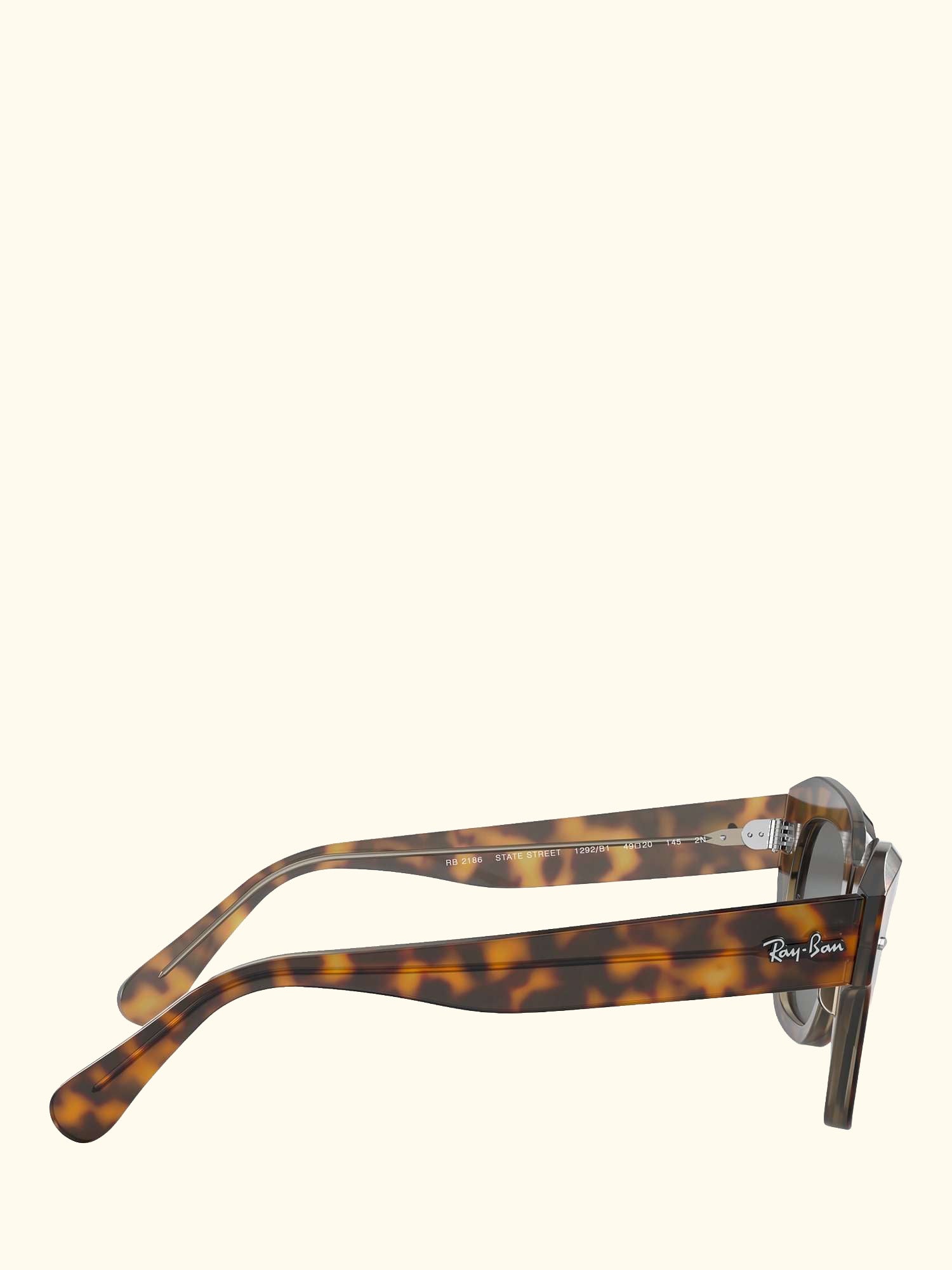 RB2186 State Street Unisex Tortoise Shell Sunglasses, Light Brown