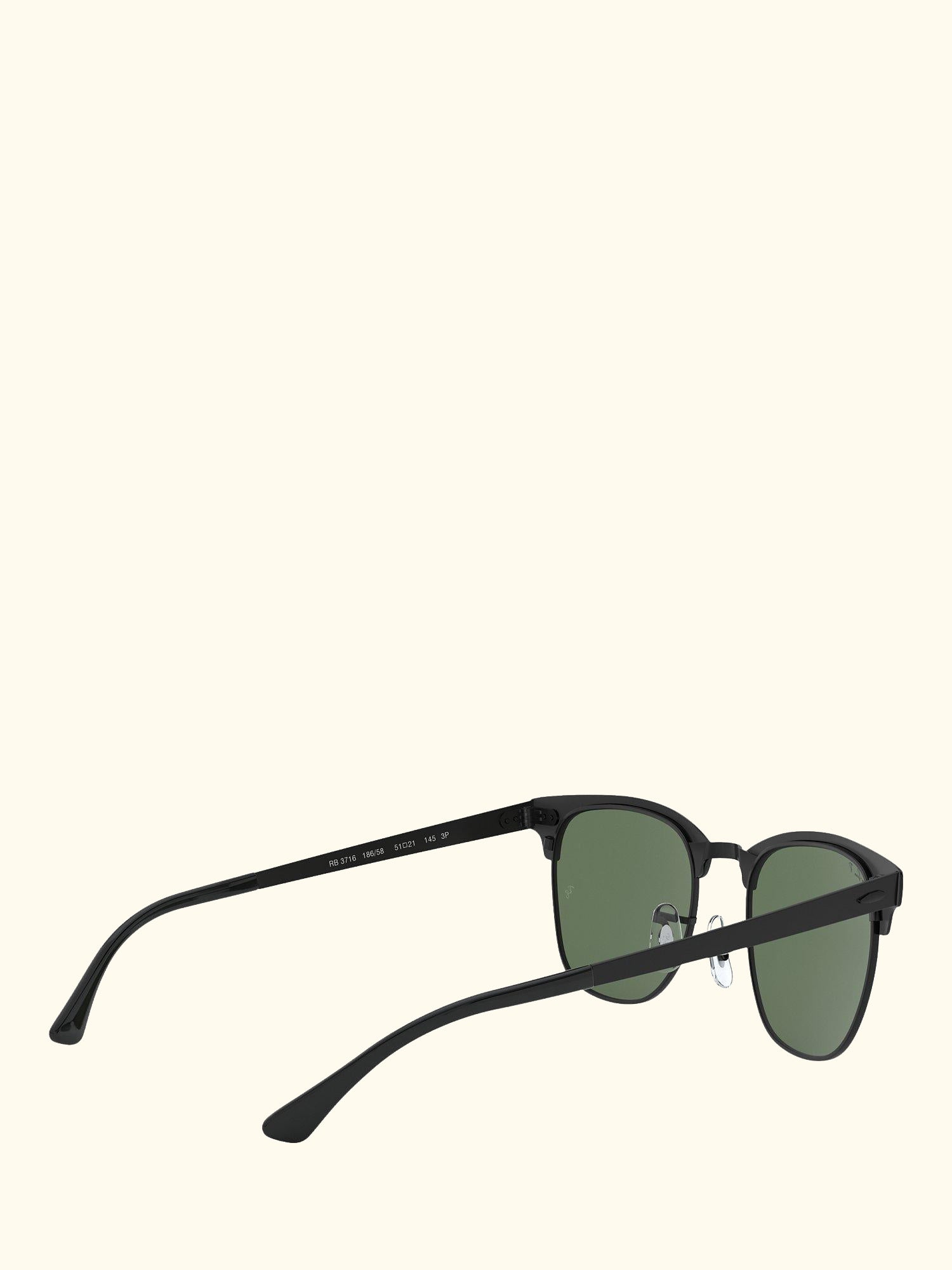 RB3716 Unisex Square Polarised Sunglasses, Black Top Matte