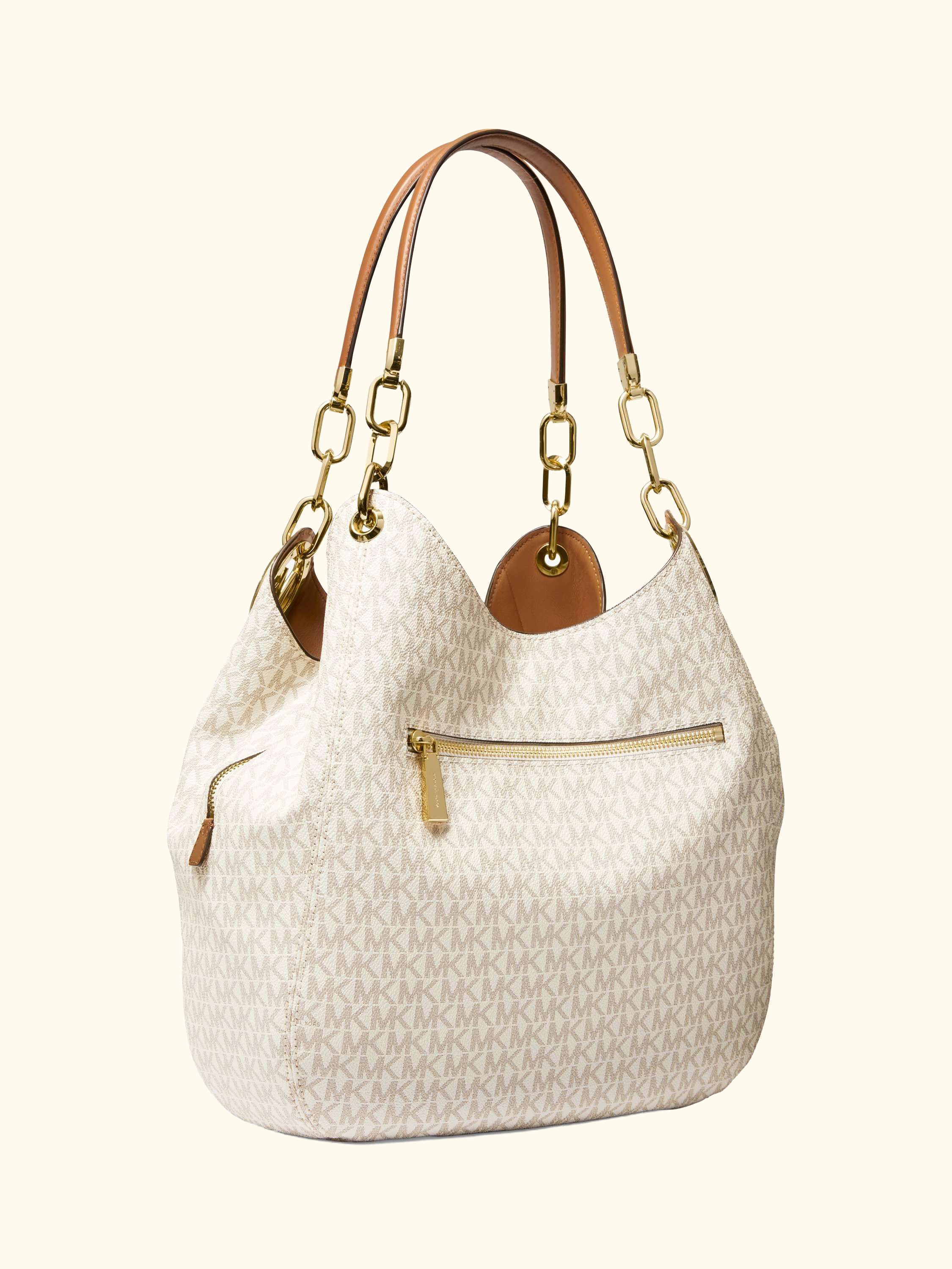 MICHAEL Michael Kors Lillie Logo Large Shoulder Bag, Vanilla