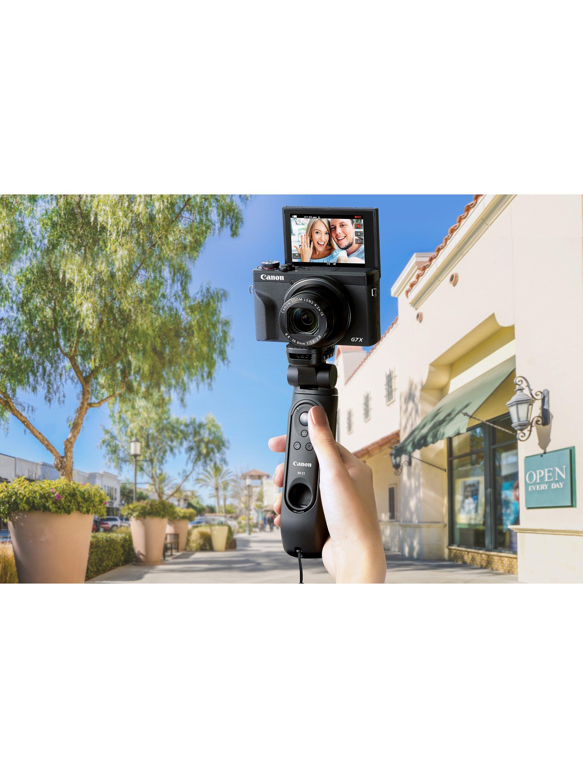 PowerShot G7 X Mark III Digital Camera, 4K Ultra HD, 20.1MP, 4.2x Optical Zoom, Wi-Fi, Bluetooth, 3" Tilting Touch Screen, Black, Vlogger Kit with Tripod Grip, Wireless Remote Control & Memory Card