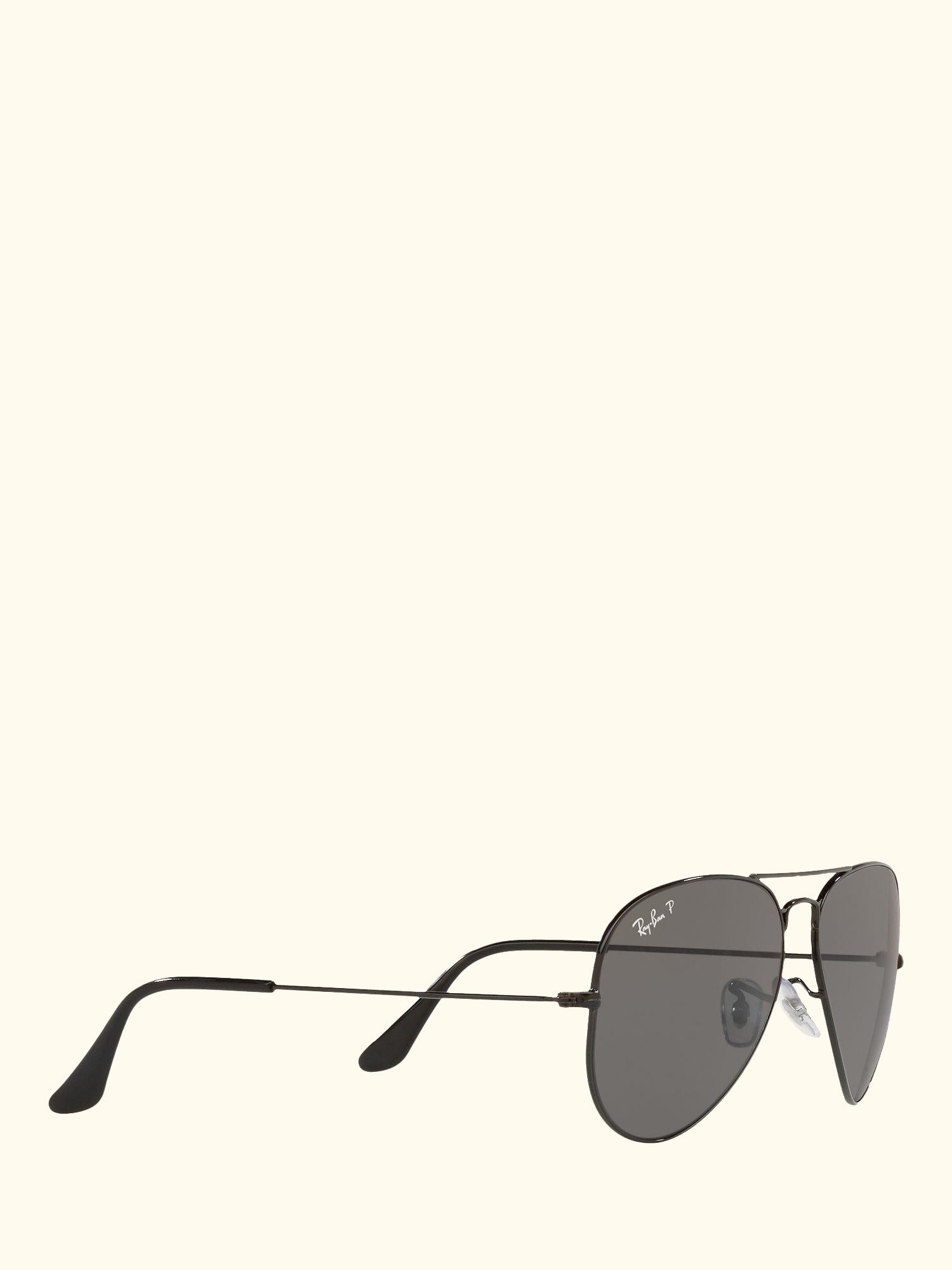 RB3025 Unisex Polarised Aviator Sunglasses, Black/Grey