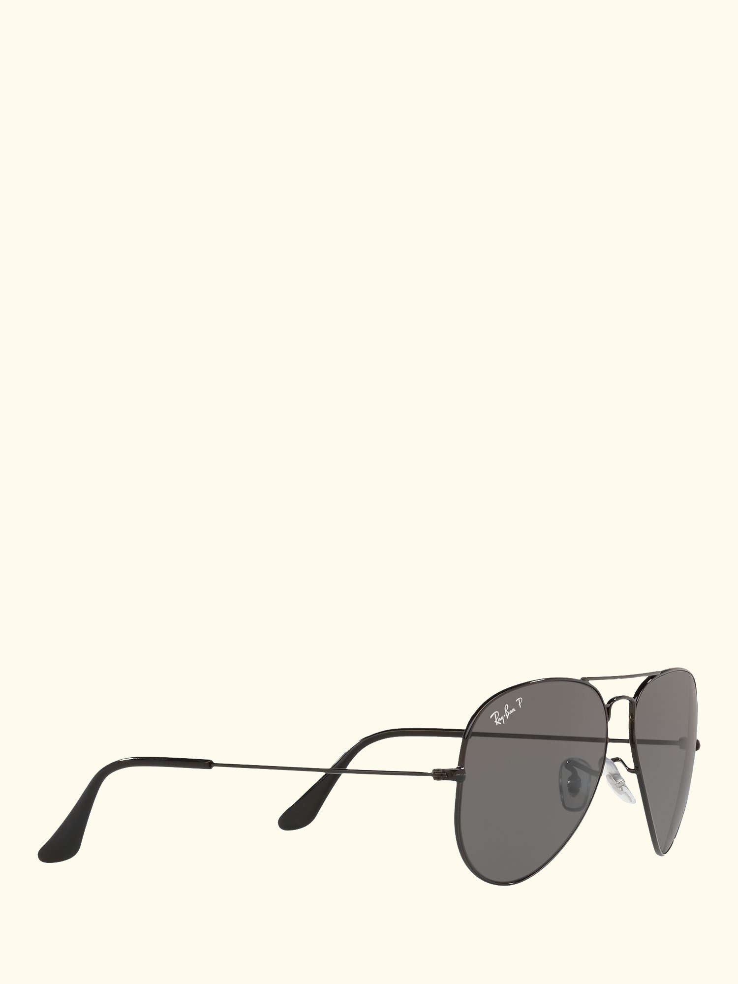 RB3025 Unisex Polarised Aviator Sunglasses, Black/Grey