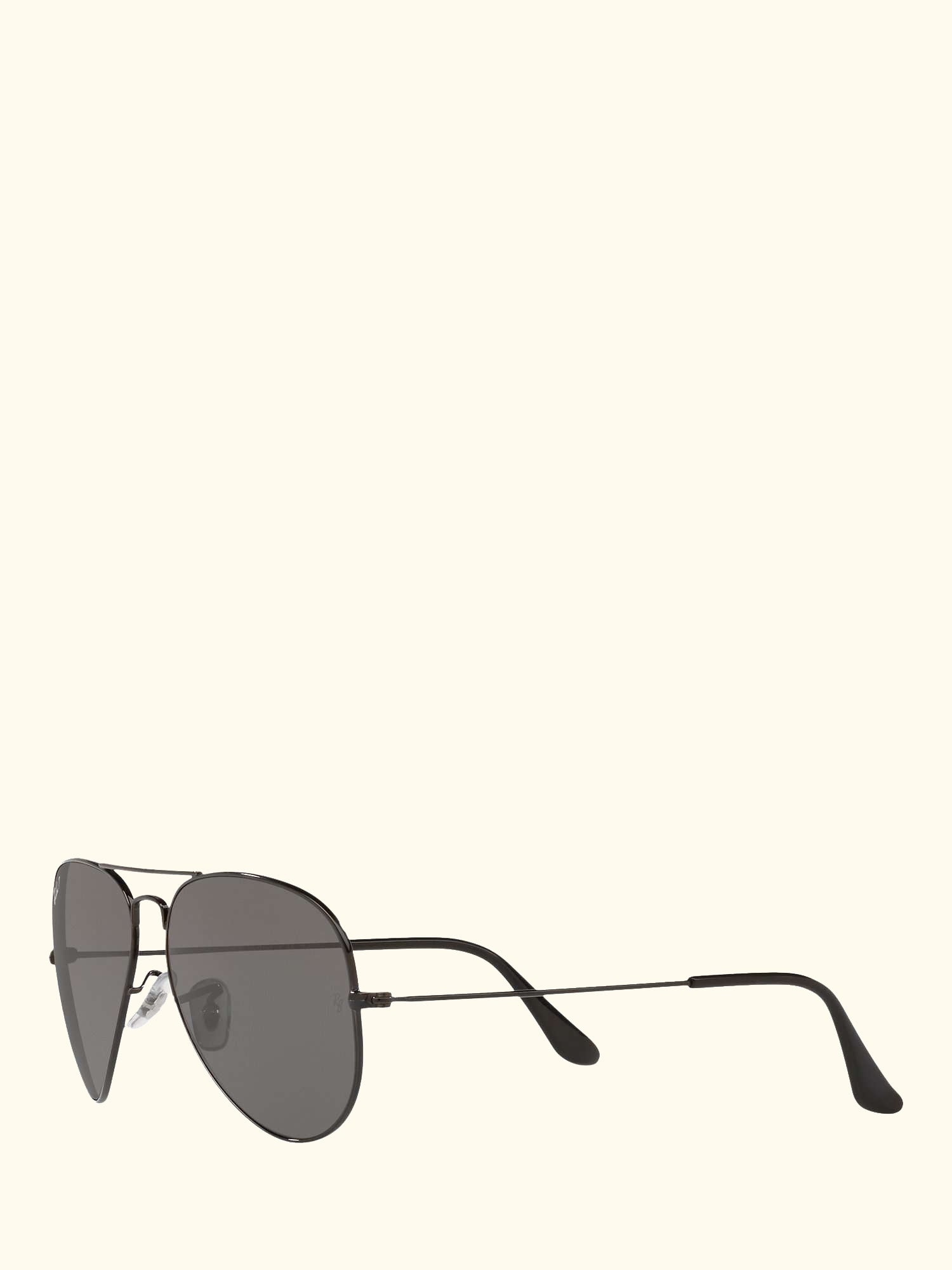 RB3025 Unisex Polarised Aviator Sunglasses, Black/Grey