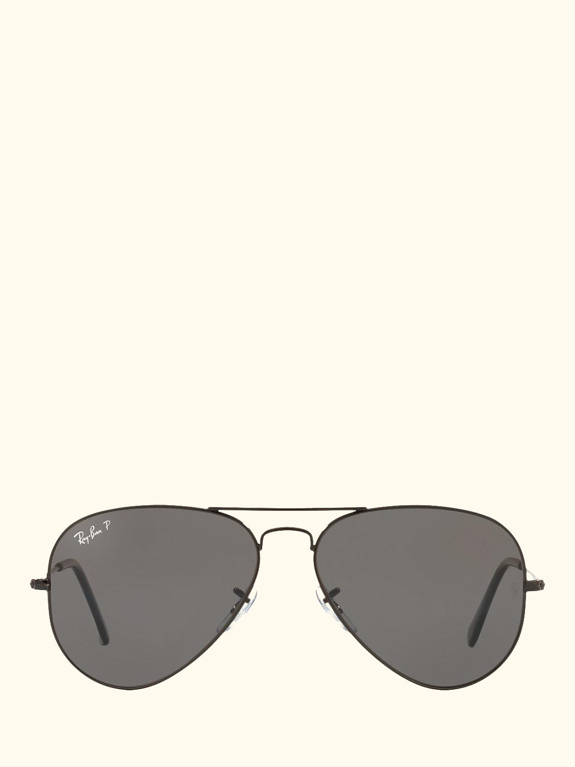 RB3025 Unisex Polarised Aviator Sunglasses, Black/Grey