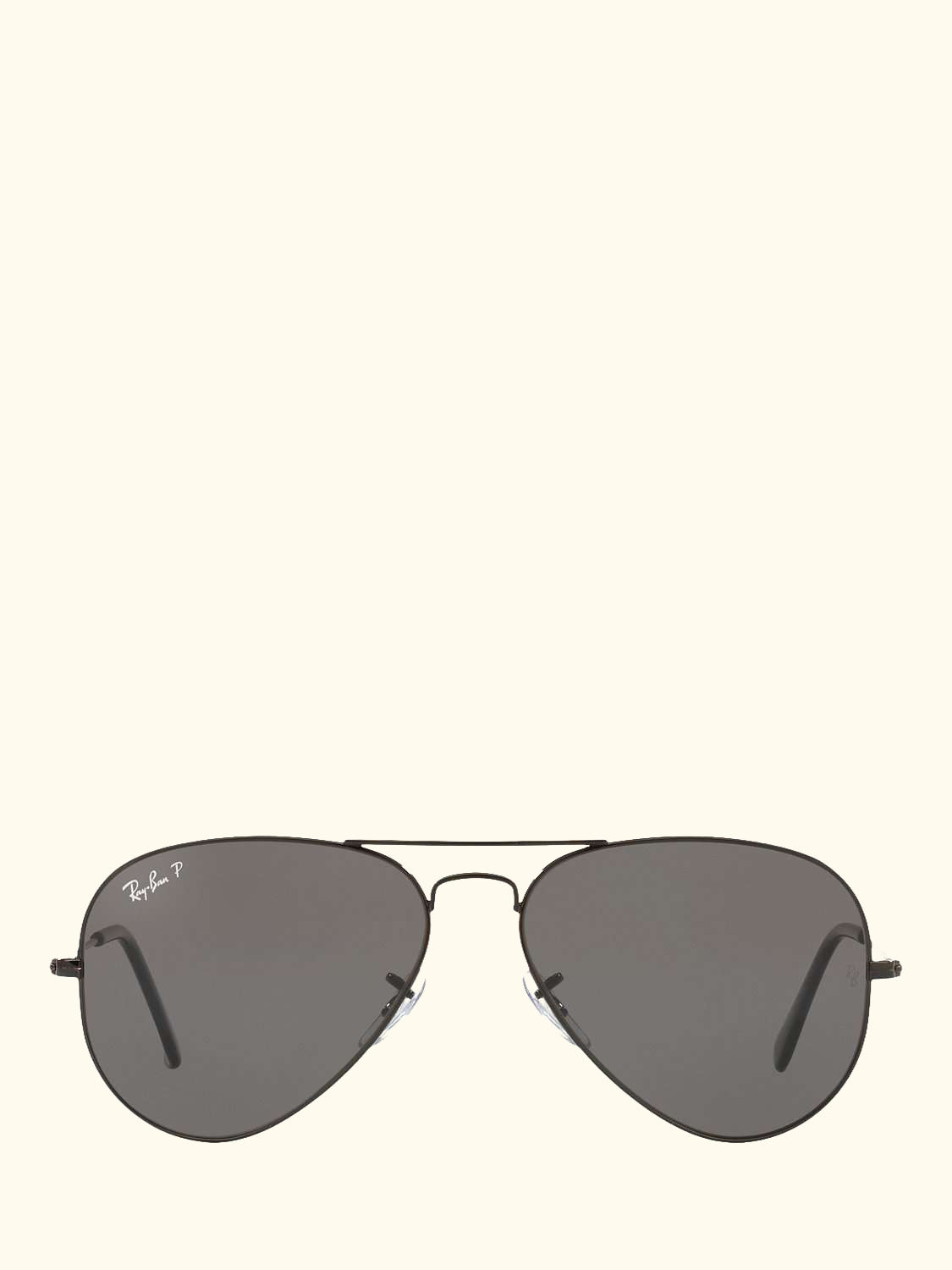 RB3025 Unisex Polarised Aviator Sunglasses, Black/Grey