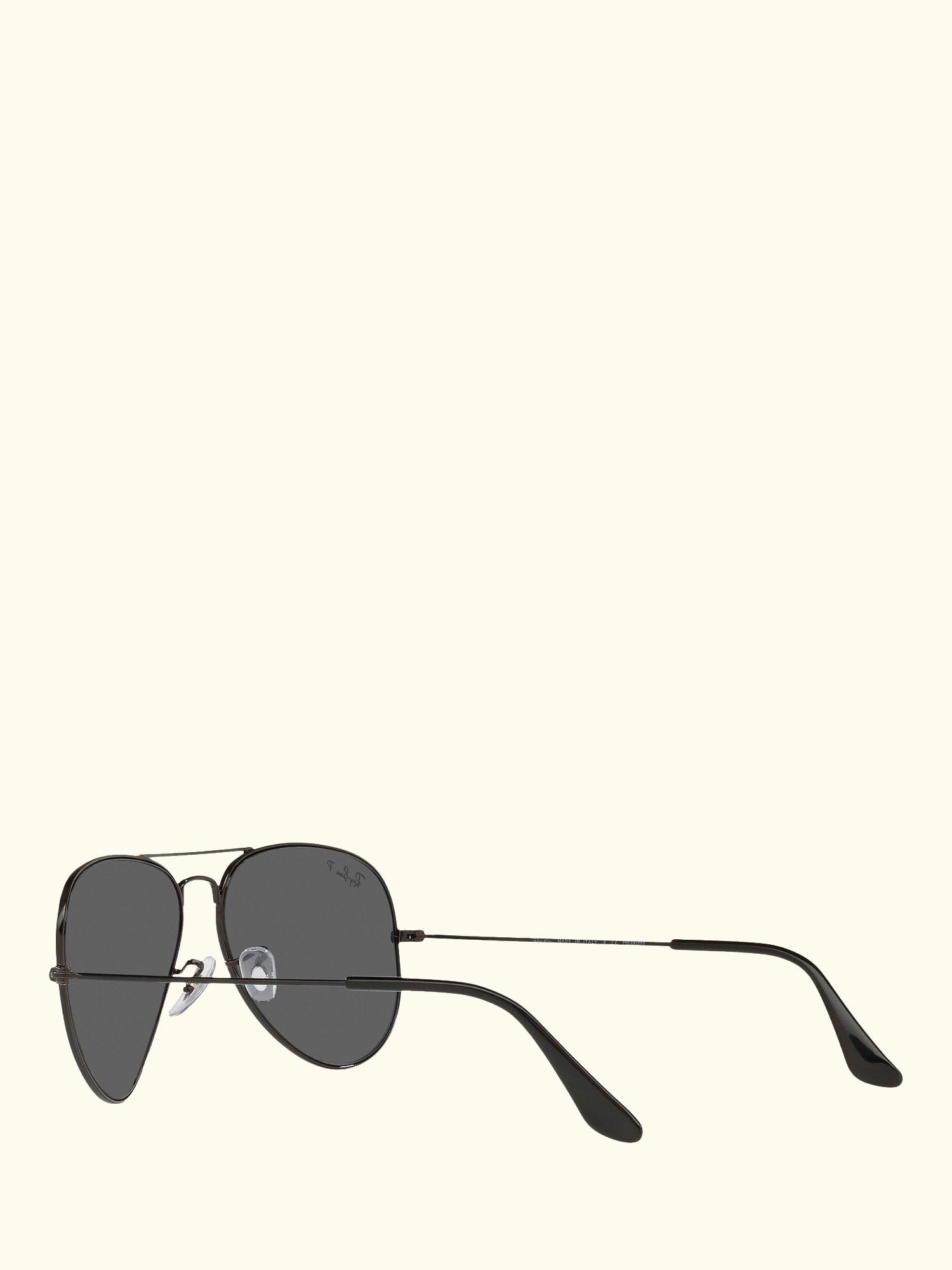 RB3025 Unisex Polarised Aviator Sunglasses, Black/Grey