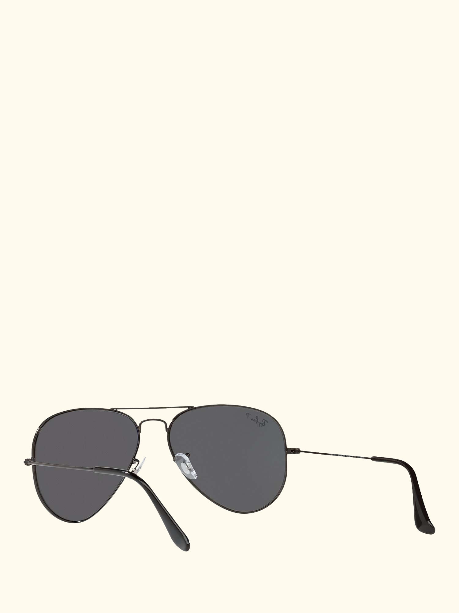 RB3025 Unisex Polarised Aviator Sunglasses, Black/Grey