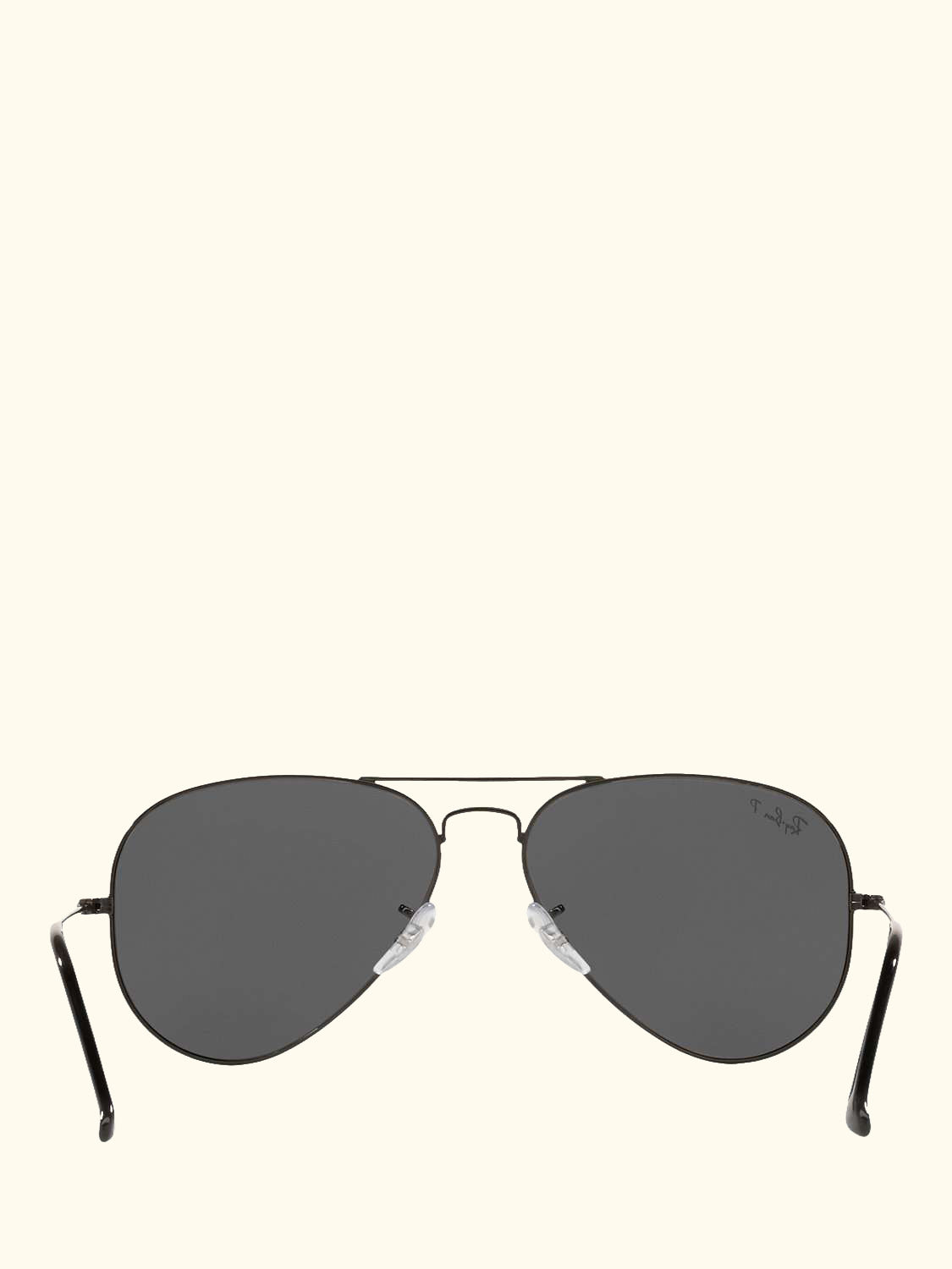 RB3025 Unisex Polarised Aviator Sunglasses, Black/Grey