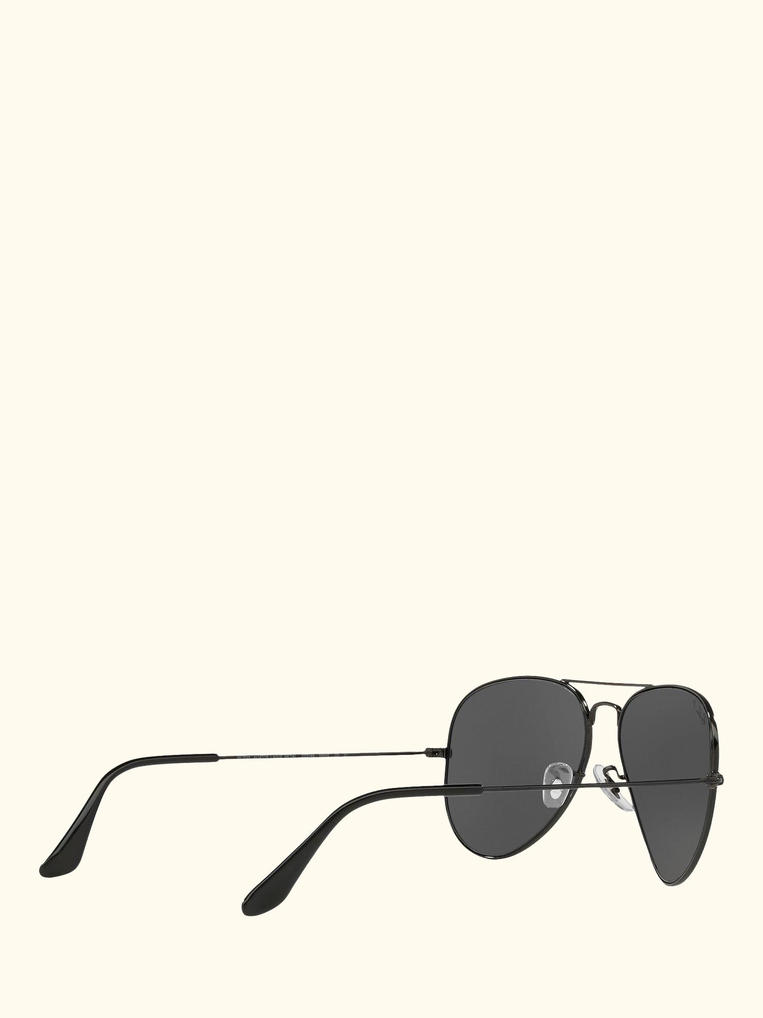 RB3025 Unisex Polarised Aviator Sunglasses, Black/Grey
