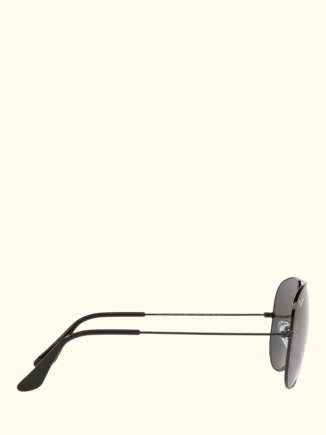 RB3025 Unisex Polarised Aviator Sunglasses, Black/Grey