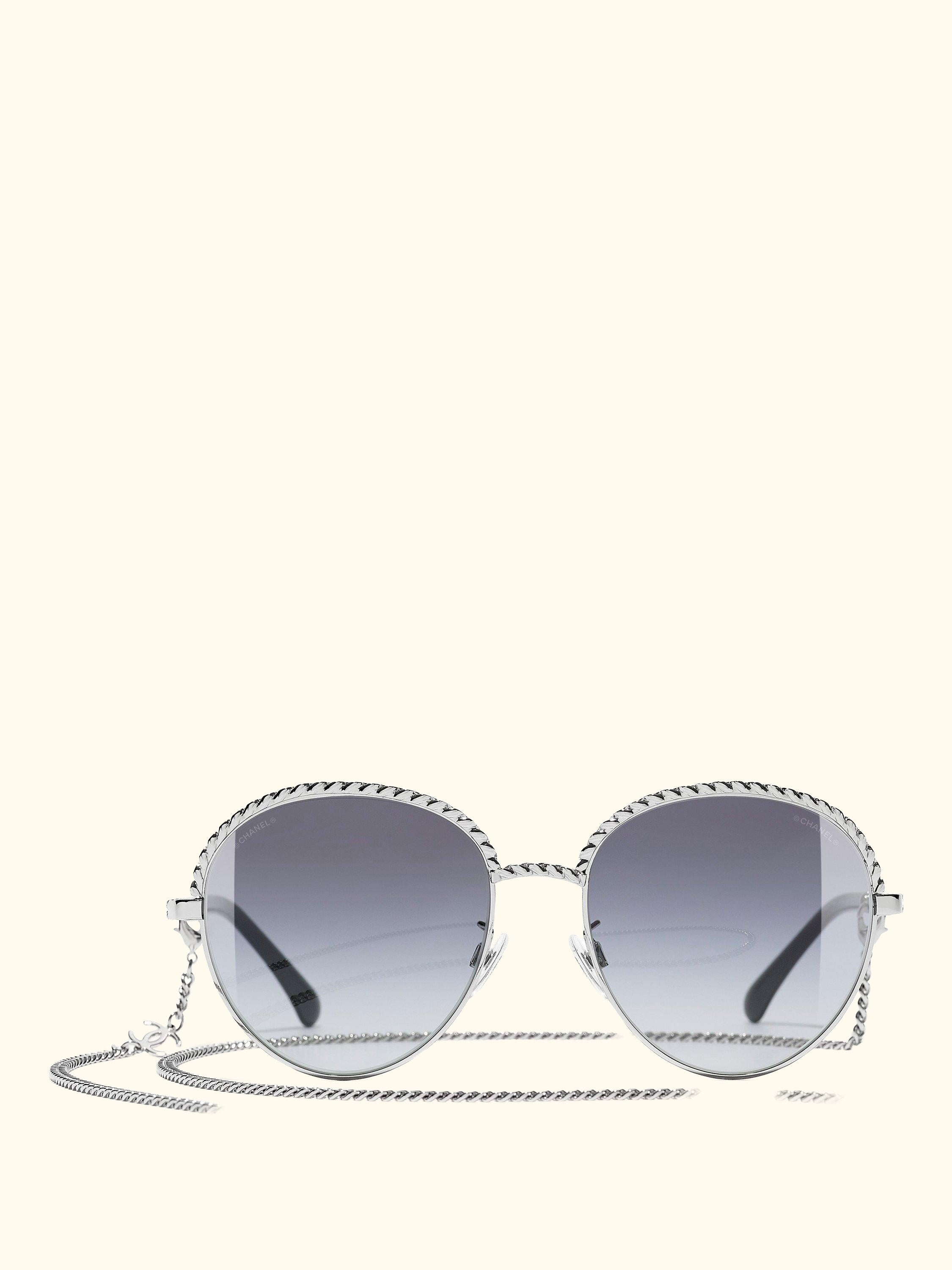 Oval Sunglasses CH4242 Silver/Grey Gradient
